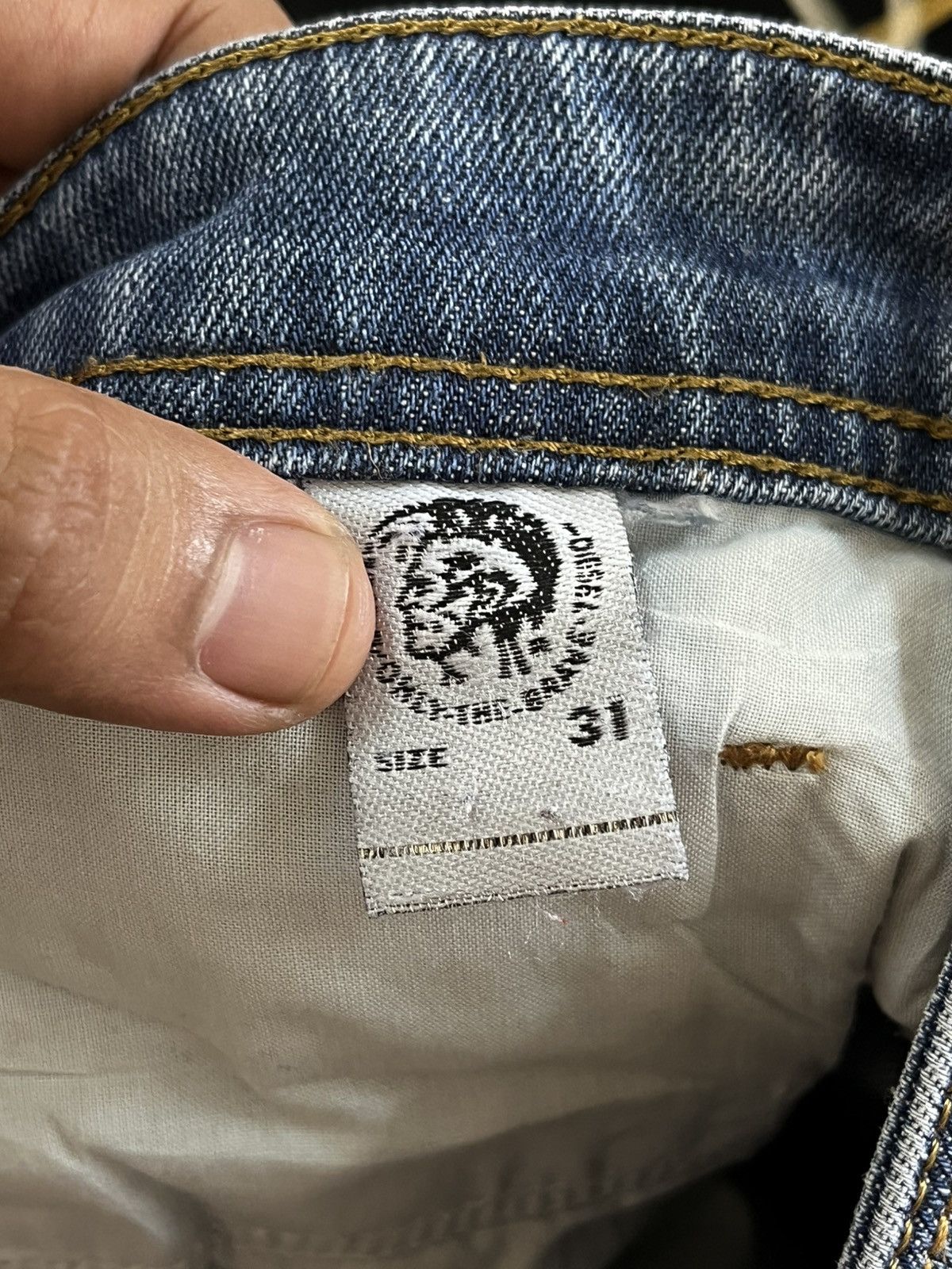 Diesel × Diesel Black Gold Vintage Diesel Zatiny Flare Faded Denim Size US 33 - 12 Thumbnail