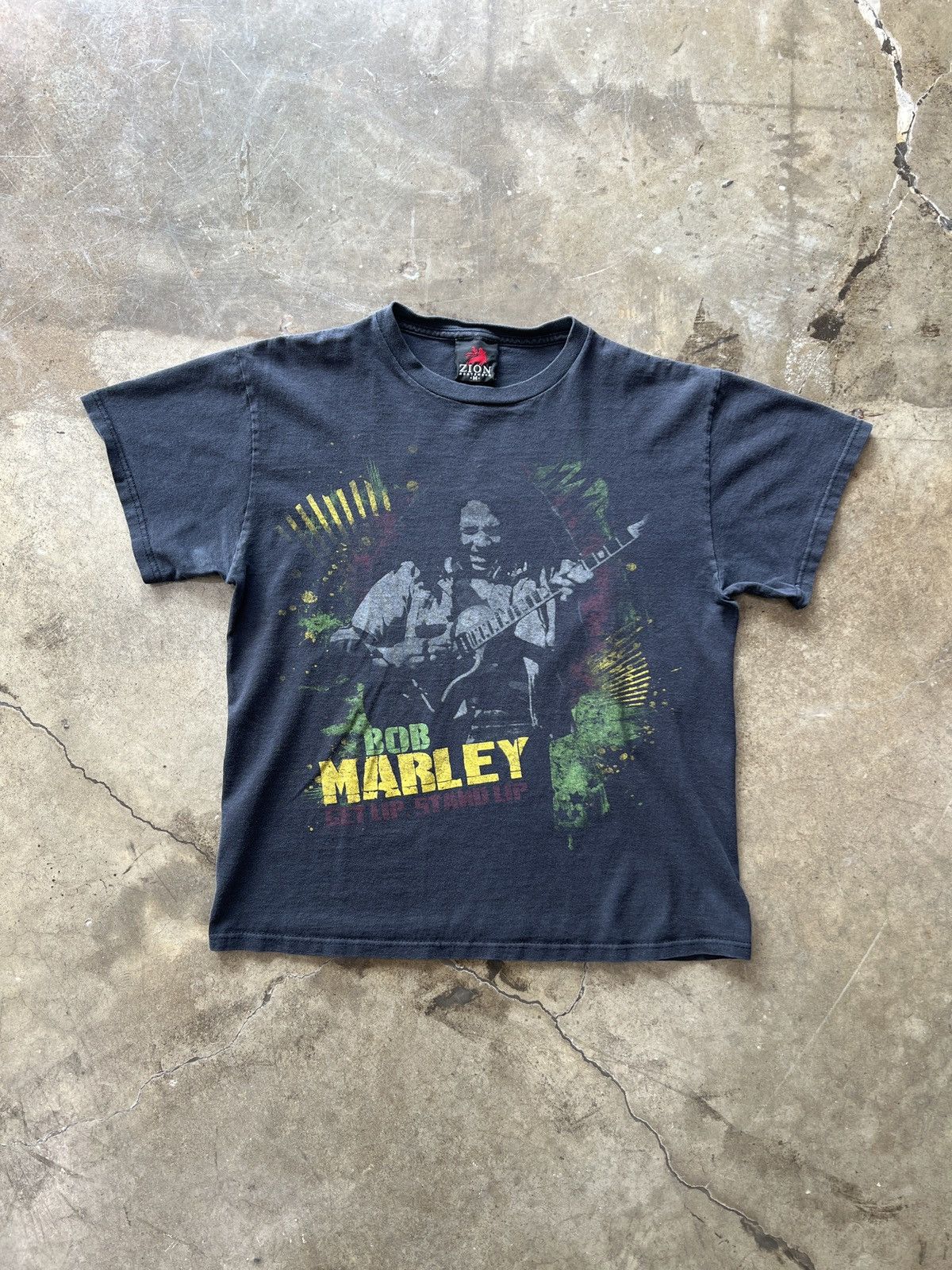 Band Tees × Bob Marley × Vintage Vintage Bob Marley Get Up Stand Up Zion Tag Tee Medium Size US M / EU 48-50 / 2 - 2 Thumbnail