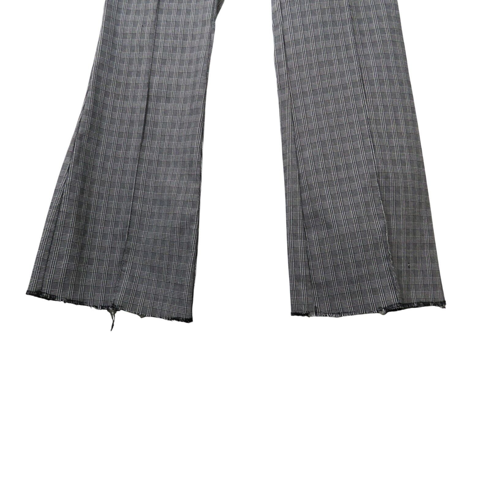 Vintage Y2K Black and White Houndstooth Flared Leg Trousers MP Size 27" / US 4 / IT 40 - 4 Thumbnail