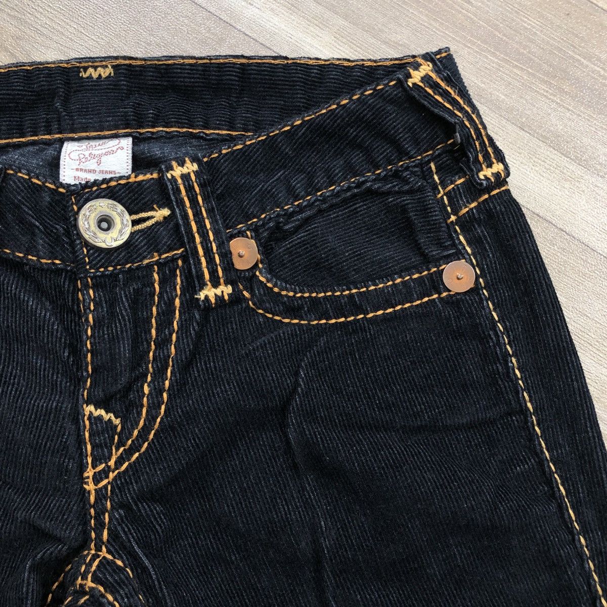 If Six Was Nine 2000s True Religion Bootcut Flared Jeans Corduroy Pants Size 26" / US 2 / IT 38 - 11 Thumbnail