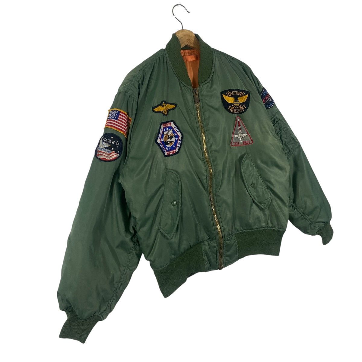 Japanese Brand Vintage 90s Flyers Mens Intermediate MA-1 Reversible Bomber Size US L / EU 52-54 / 3 - 3 Thumbnail