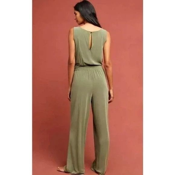 Anthropologie Saturday/Sunday Olive Green Jumpsuit Size 26" / US 2 / IT 38 - 2 Thumbnail