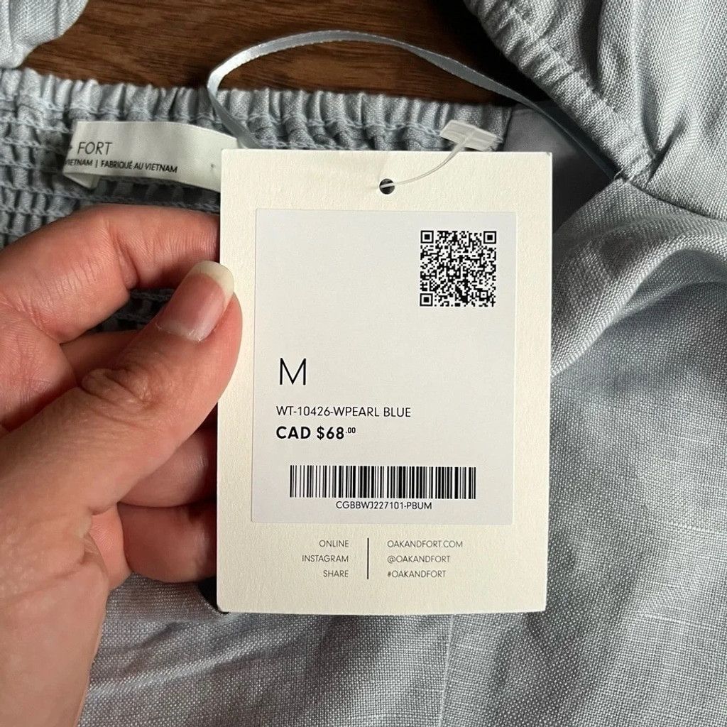Oak + Fort 🌿 NWT Linen/Lin Blend Puff Sleeve Blouse 🌿 Size L / US 10 / IT 46 - 5 Thumbnail