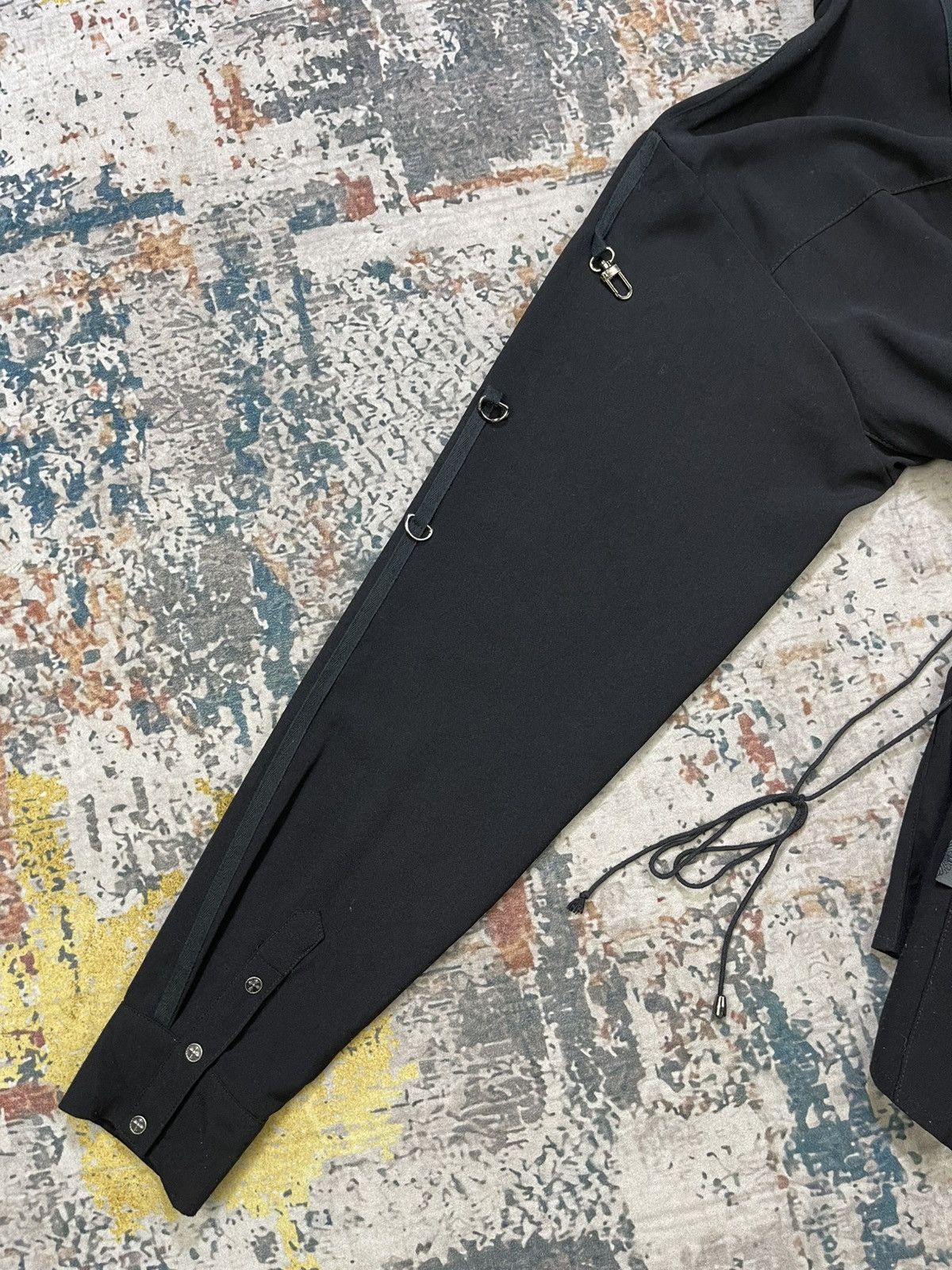 Ozz On Conte Oversized Lace Up Eyelet Goth Long Shirt