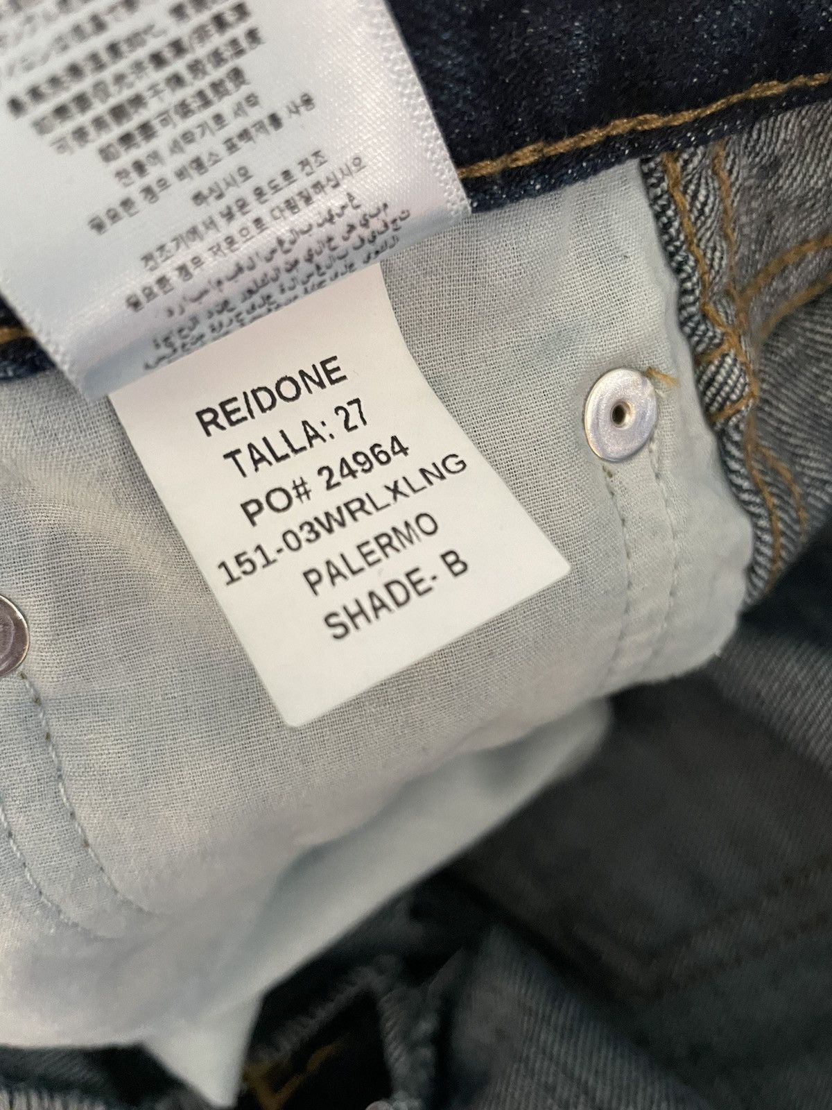 RE/DONE Relaxed Long Jean in Palermo Wash Size 27" / US 4 / IT 40 - 7 Thumbnail