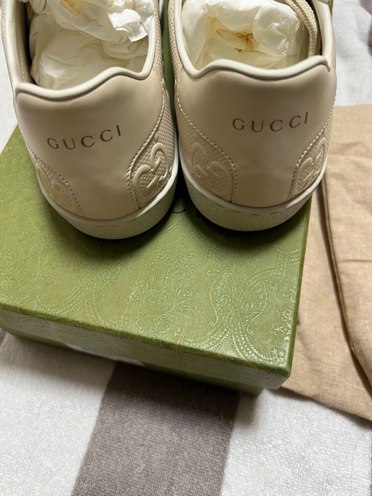 Gucci GUCCI Calfskin GG Tennis Embossed Mens Ace Size US 14 / EU 47 - 5 Thumbnail