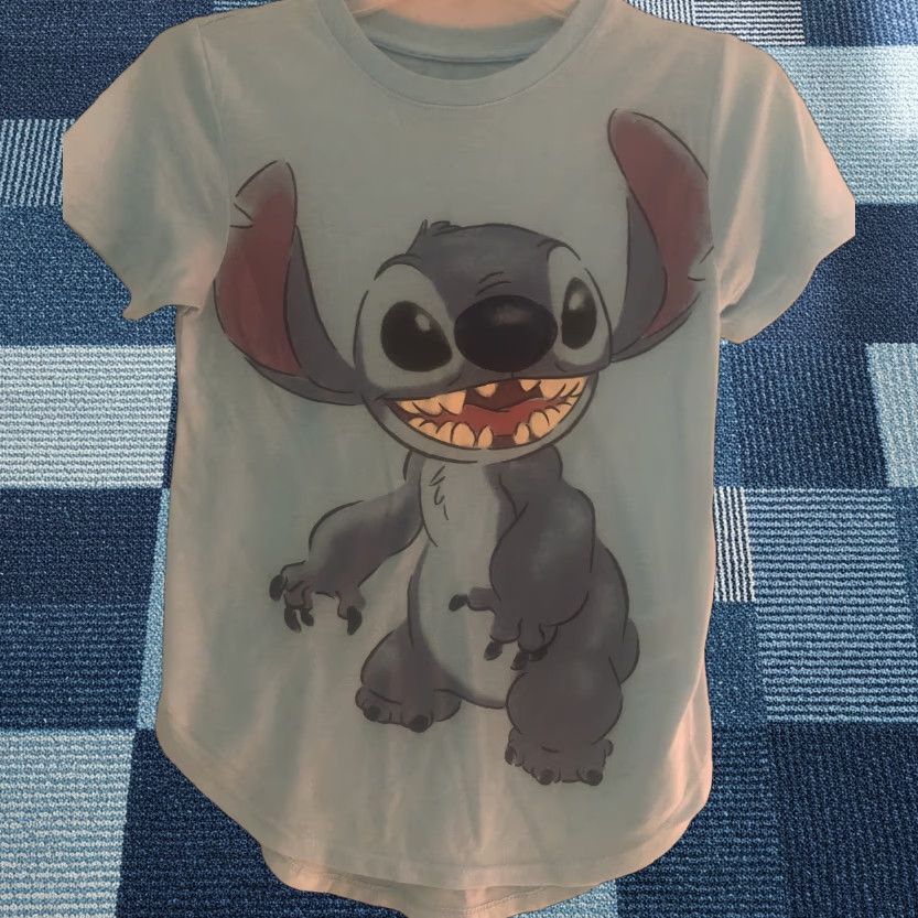 Disney Disney T-Shirt Shirt Juniors XS Women Blue Short Sleeve Stitch Lilo Stitch Crew Neck Pullover Casual Cartoon All Seasons Size XS / US 0-2 / IT 36-38 - 1 Thumbnail