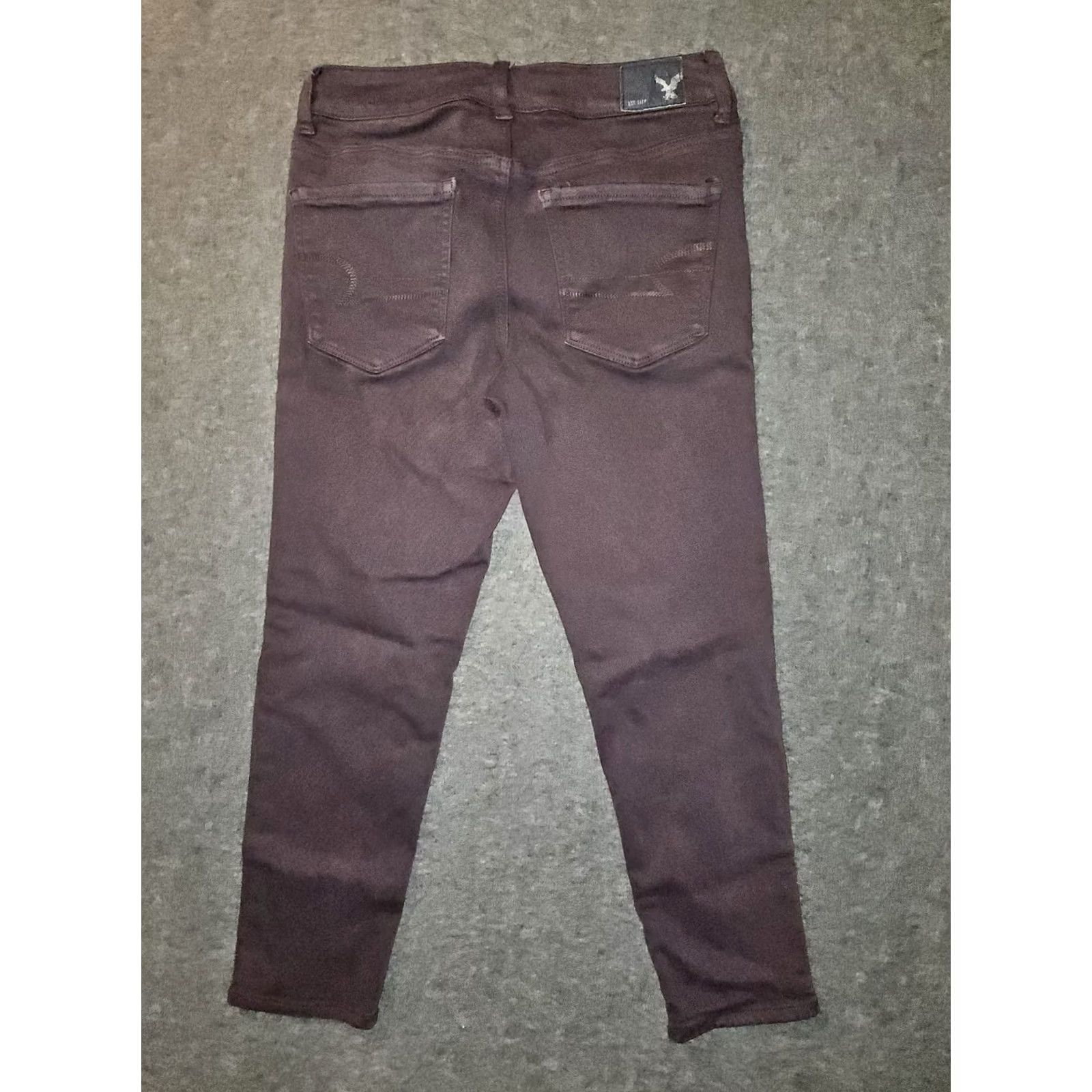 American Eagle Outfitters VINTAGE American Eagle High Rise Jegging Crop Women's 6 Purple Preppy Jeans Cropped Size 28" / US 6 / IT 42 - 7 Thumbnail