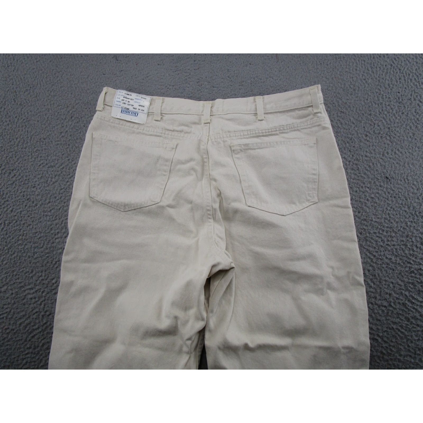 Lands' End VTG Lands' End Womens High Rise Straight Leg Ivory Denim Jeans SZ 18 Tall New Read Size 40" / US 18 - 3 Thumbnail