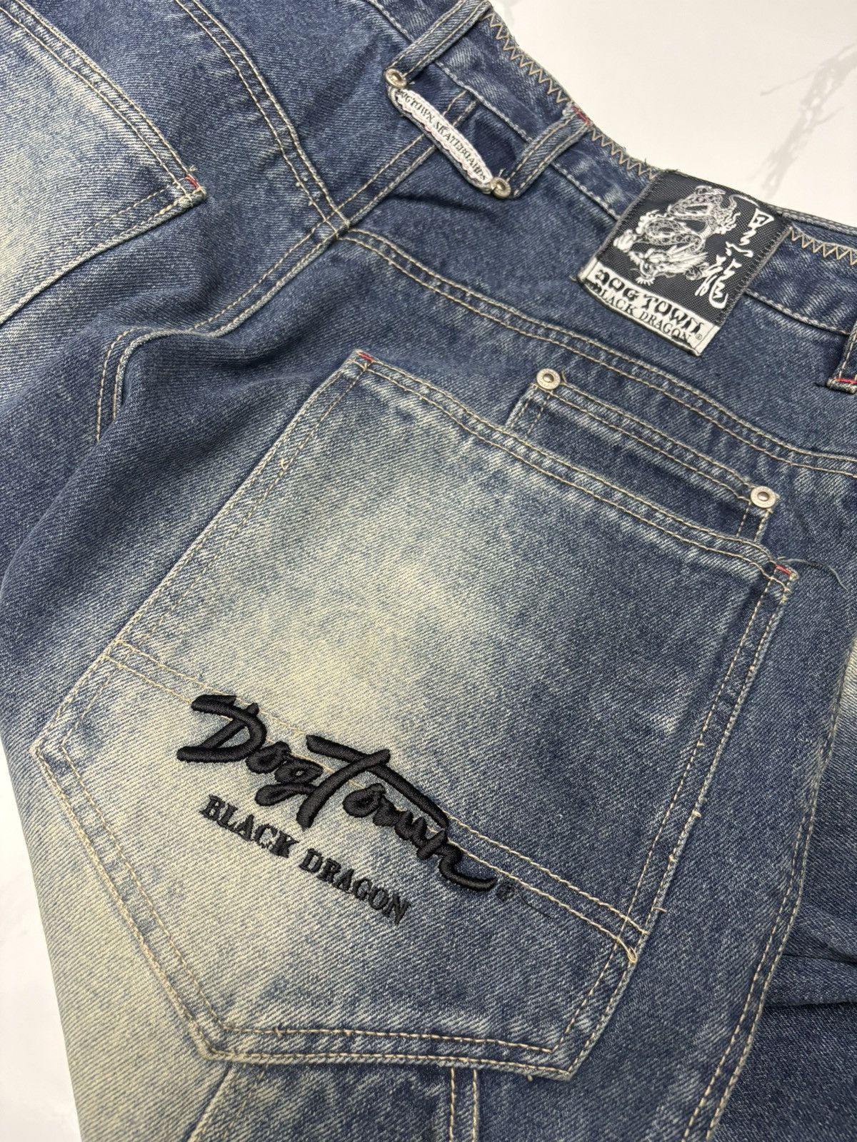 Dogtown × Powell Peralta RARE🔥DOGTOWN SKATEBOARDS BAGGY HIPHOP JEANS BLACK DRAGON Size US 32 / EU 48 - 14 Thumbnail