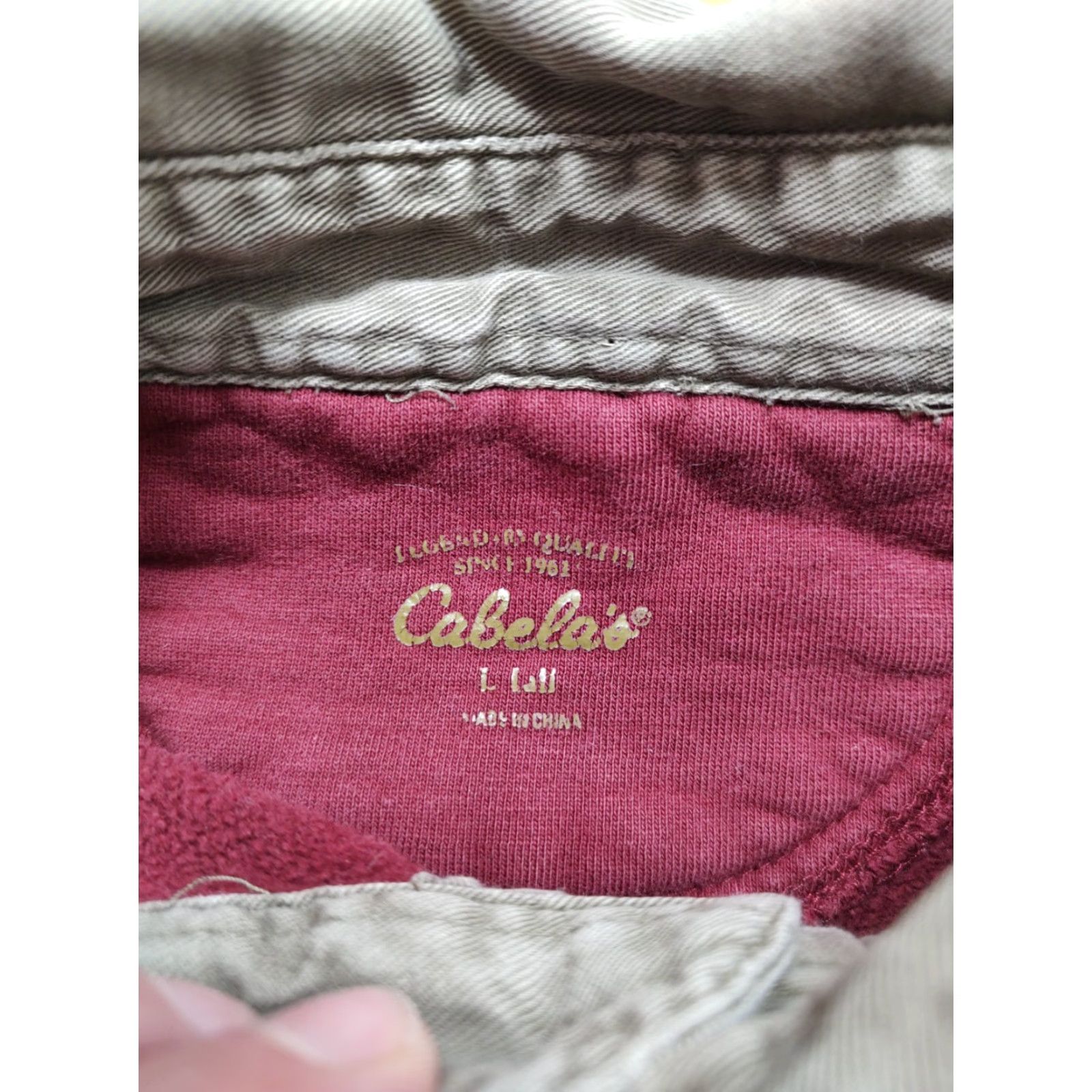 Vintage CABELAs Sweatshirt Mens LT Red Long Sleeve Henley Collared Style Tag Large Tall Size US L / EU 52-54 / 3 - 5 Thumbnail