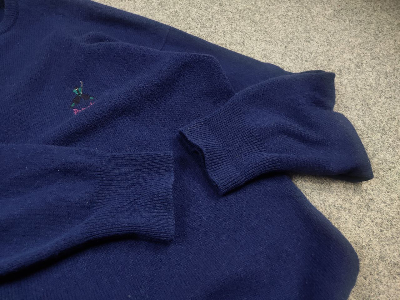 Pringle Of Scotland Vintage 80-90's Pringle Scotland Pure Wool Blue Knit Sweater Size US XL / EU 56 / 4 - 8 Thumbnail