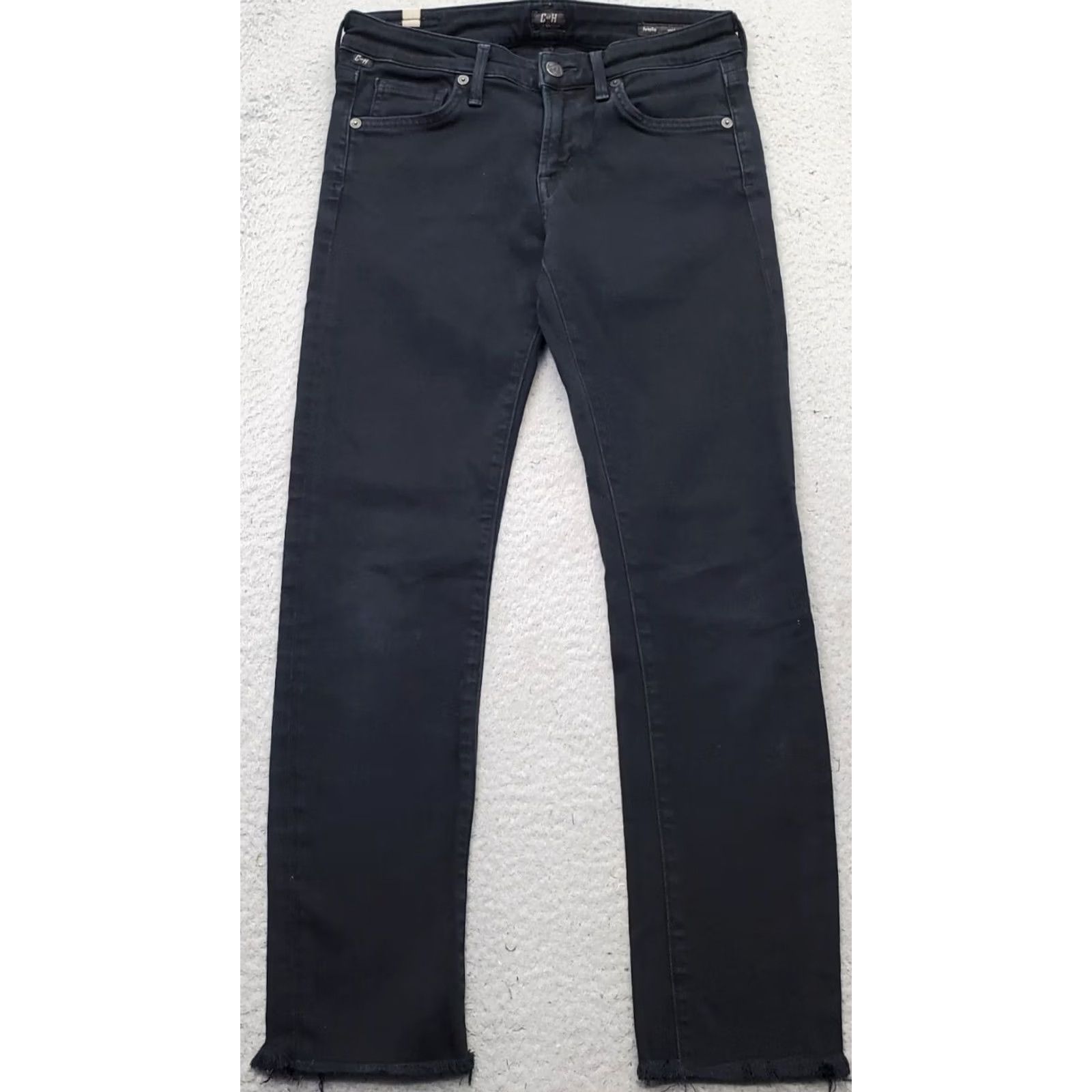 Citizens Of Humanity Citizens of Humanity Jeans Women 25 Black Denim Arielle Mid-Rise Skinny Raw Hem Mens? Size 42" / US 20 - 2 Thumbnail