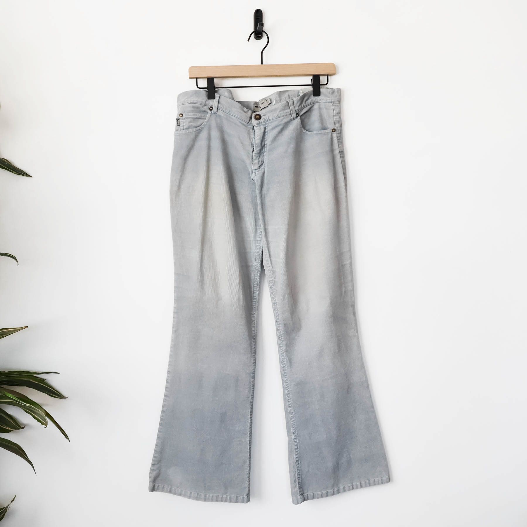 Vintage VTG Max Studio Distressed Boot Cut Flare Corduroy Jeans Size 32" / US 10 / IT 46 - 1 Thumbnail