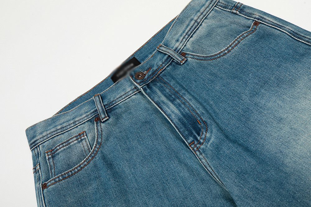 Jean Men's Retro Punk Loose Gradient Distressed Jeans Size US 34 / EU 50 - 3 Thumbnail