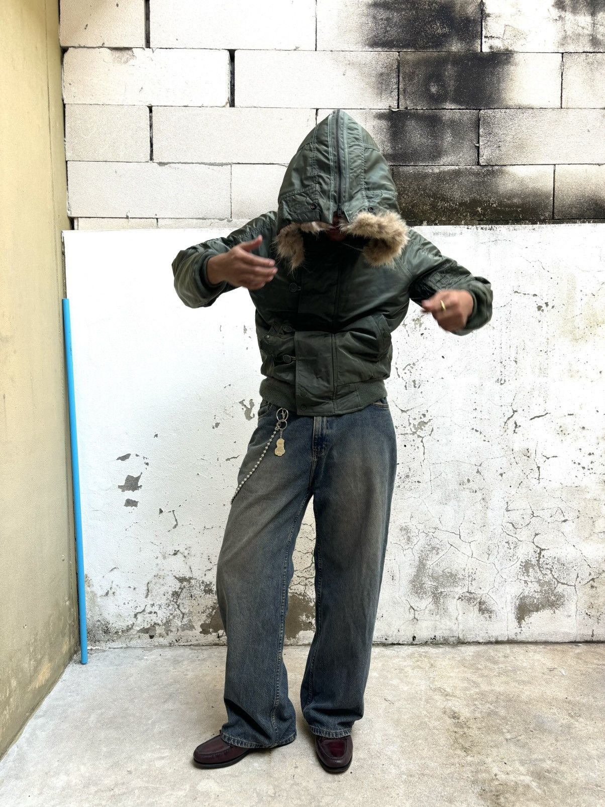 Alpha Industries Vintage Fur Bomber Jacket N-2B Green Size US M / EU 48-50 / 2 - 9 Thumbnail