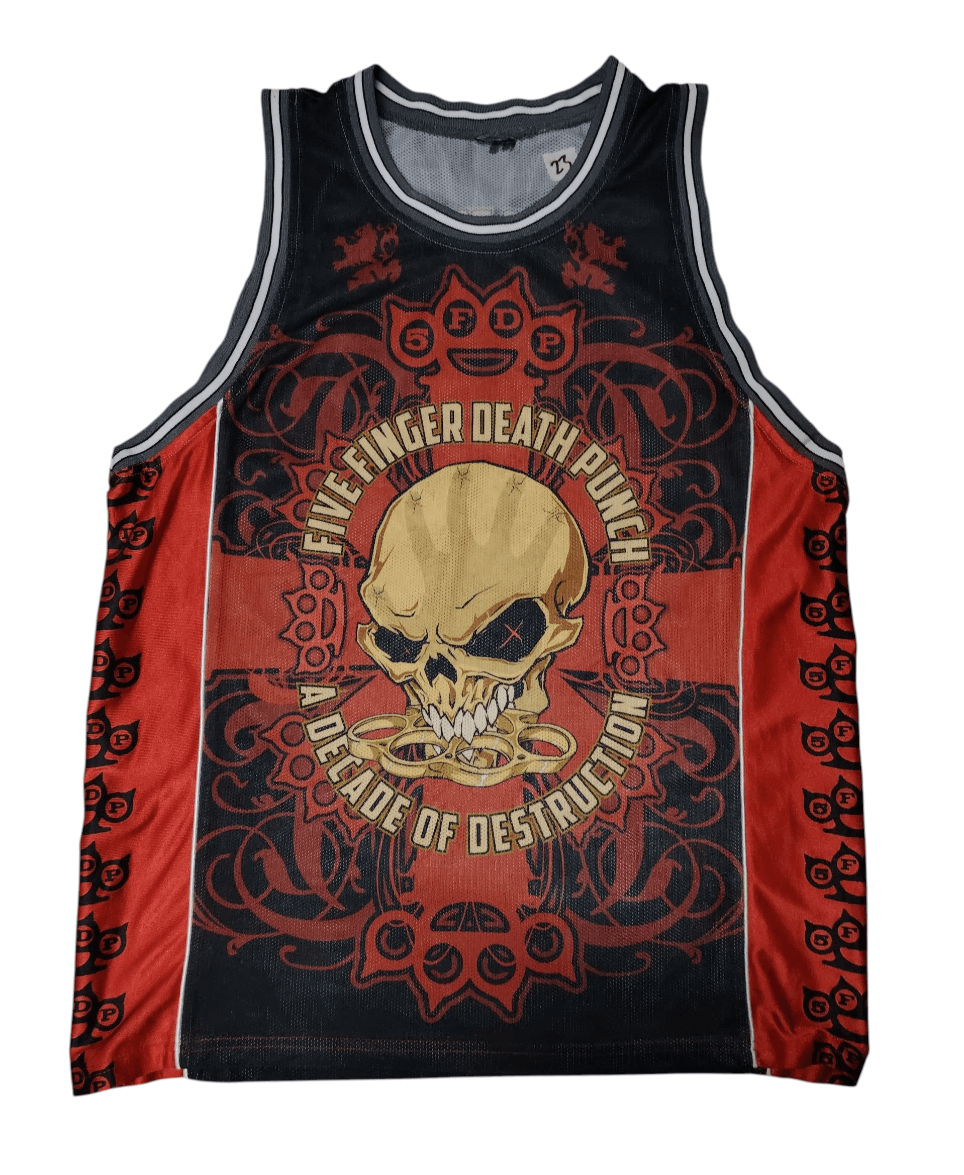 Band Tees Five Finger Death Punch Bonehead Red Basketball Jersey Size US L / EU 52-54 / 3 - 1 Thumbnail