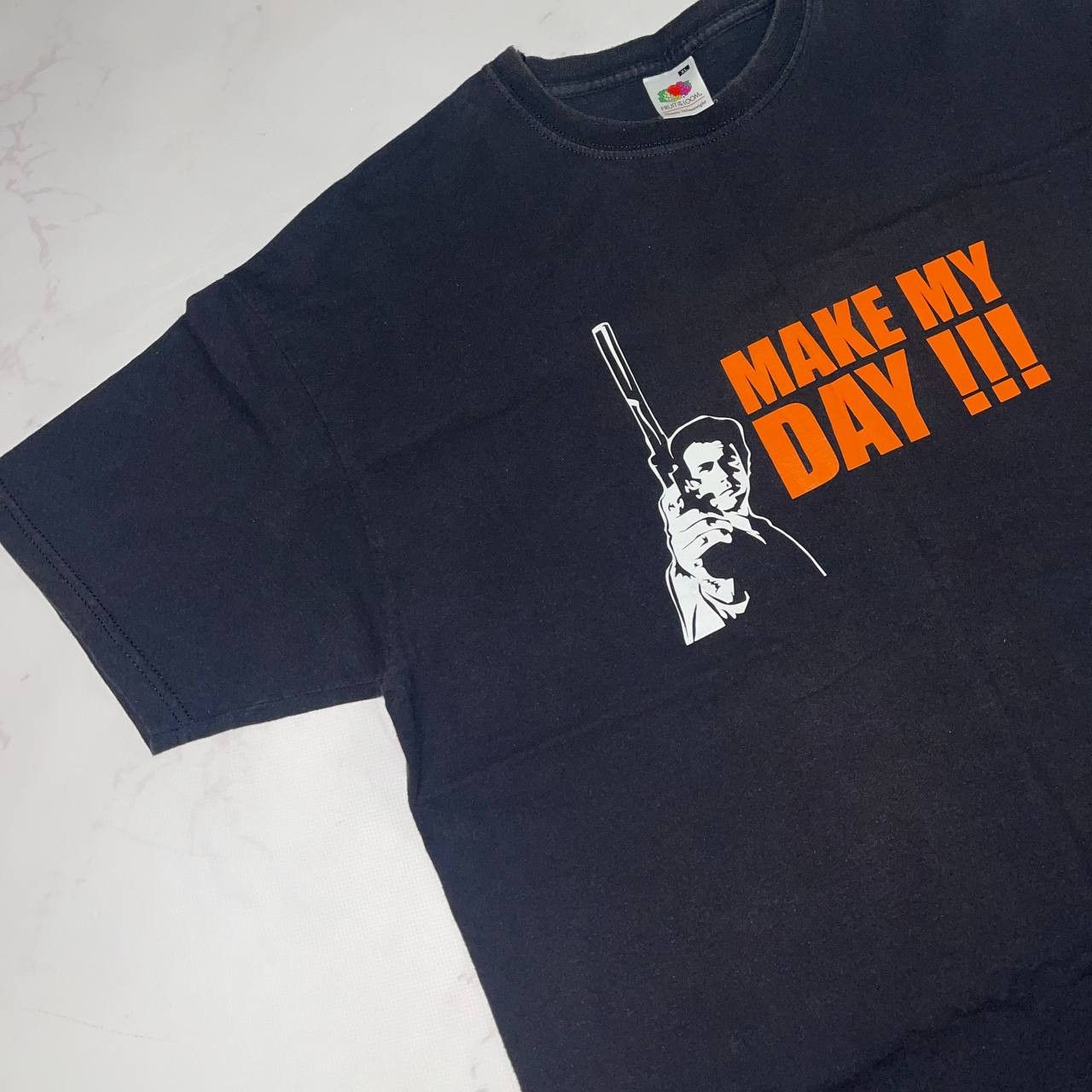 Vintage Vintage T-shirt Make my Day Black tee Size Xl Size US XL / EU 56 / 4 - 5 Thumbnail