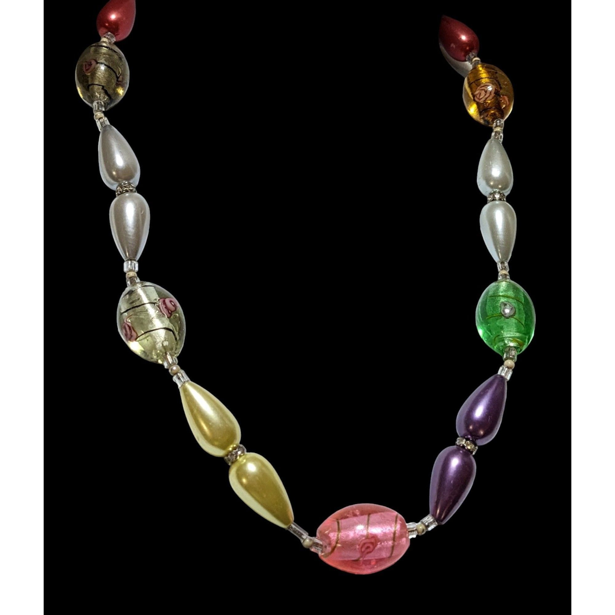 Other Metallic Glass Rainbow Rainbow Necklace Size ONE SIZE - 2 Thumbnail