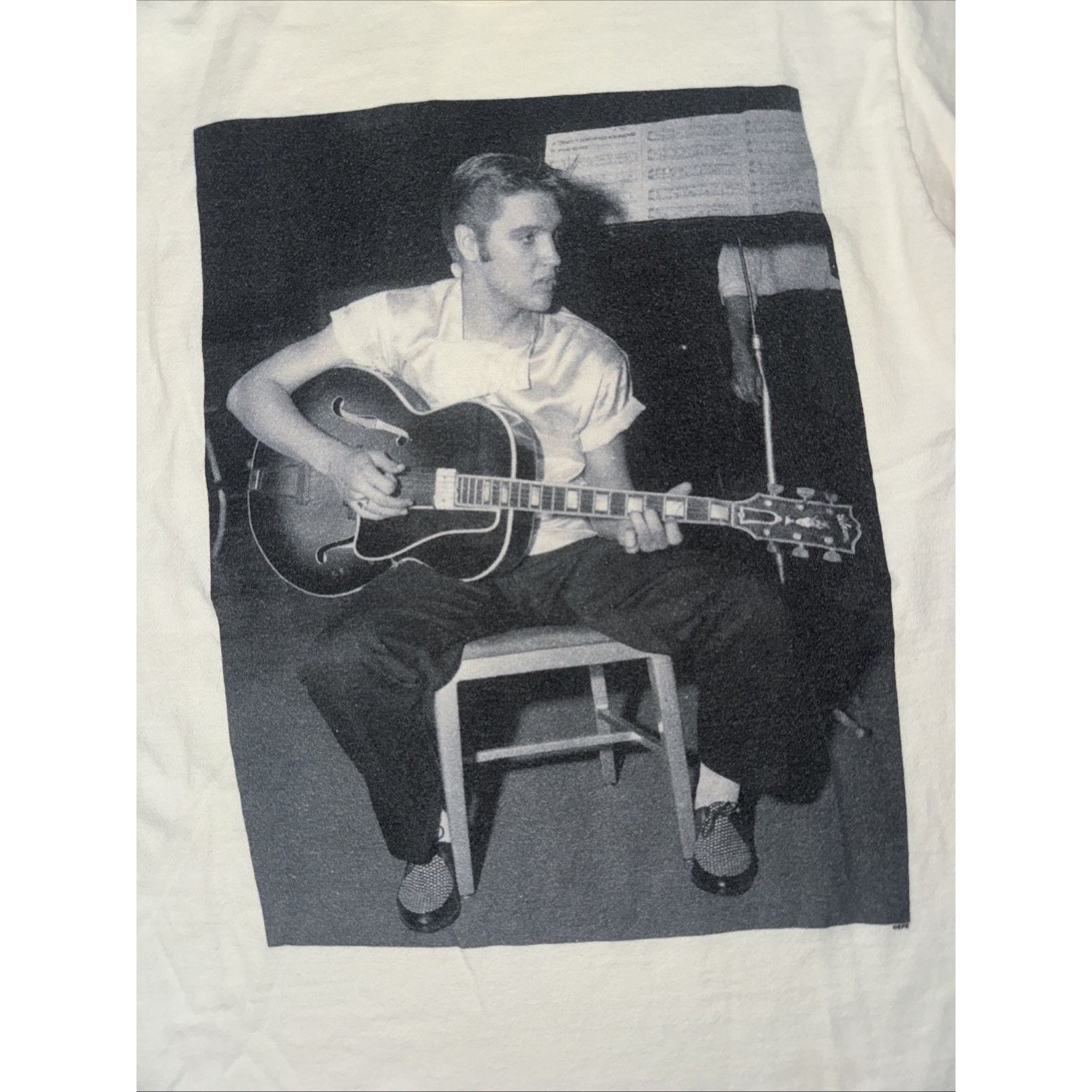 Band Tees × Vintage Vintag Elvis Presley T-Shirt White Medium 18x24 Band Tee Size US M / EU 48-50 / 2 - 2 Thumbnail