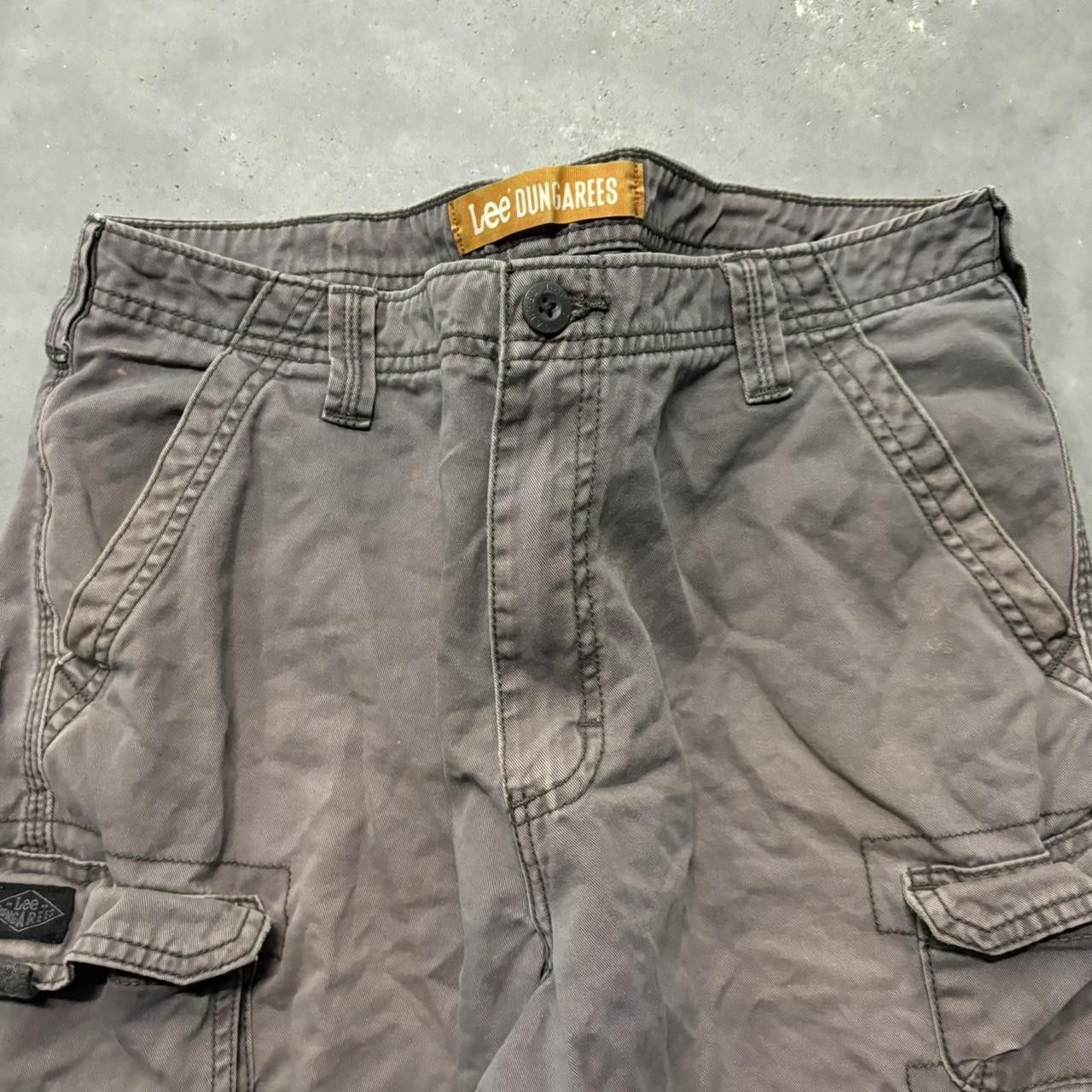 Japanese Brand × Vintage Crazy Vintage Y2K/2000s Baggy Faded Grunge Skater Style Cargo Shorts! Size US 33 - 2 Thumbnail