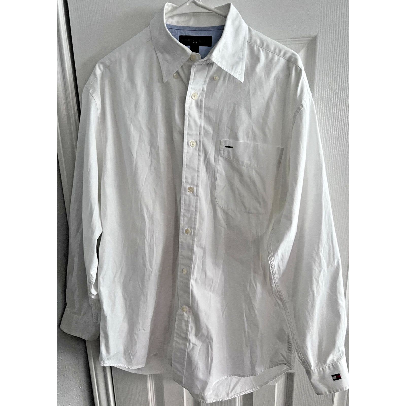 Tommy Hilfiger Tommy Hilfiger Men's Long Sleeve White Shirt RN77806 Size M Size US M / EU 48-50 / 2 - 3 Thumbnail