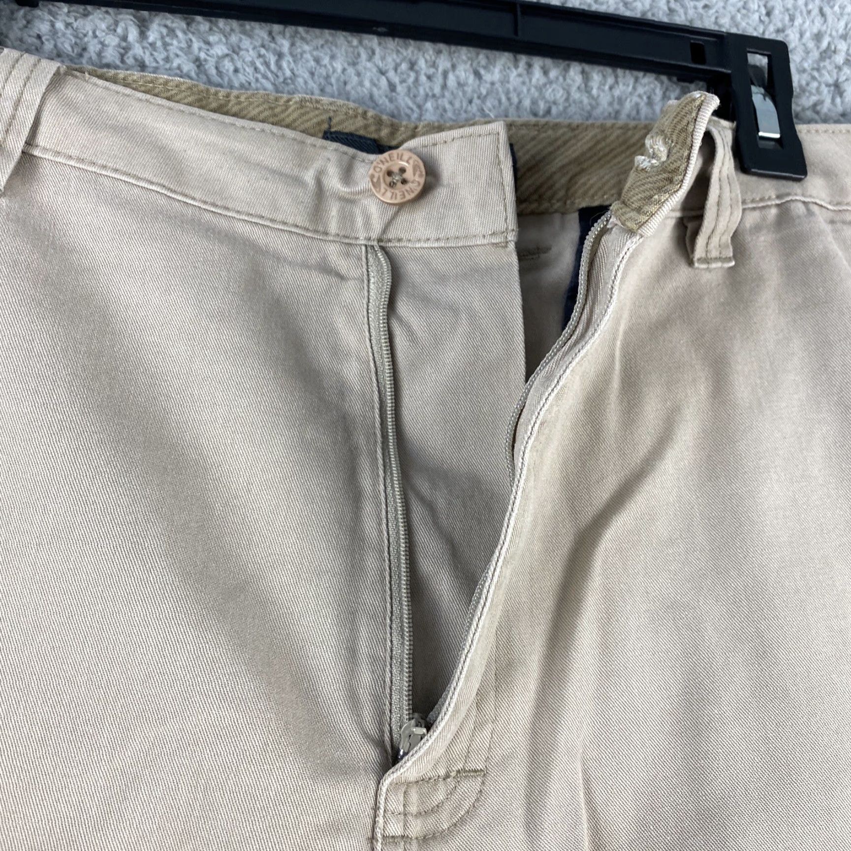 O'Neill O’Neill Shorts Mens Tan Flat Front Standard Fit Size 38 Gray / 45-7 Mens, Chino, Flat Front, Regular, Size 38, Color Tan, O’Neill Size US 38 / EU 54 - 4 Thumbnail