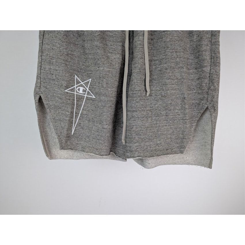 Champion × Rick Owens o1rshd1 Knitted Beveled Pods Shorts in Grey Melange L Size US 34 / EU 50 - 4 Thumbnail