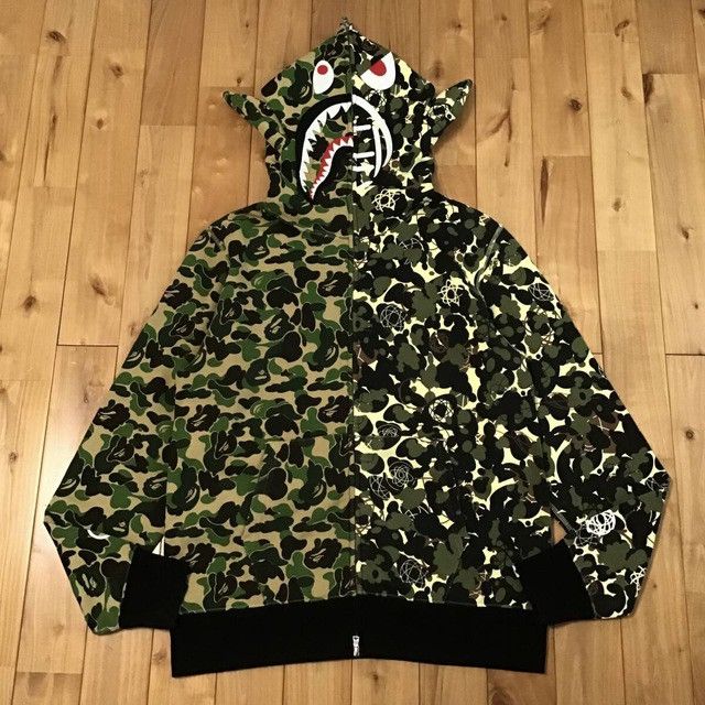 Bape ABC Camo 2nd Ape Wide Full Zip Hoodie | Grailed