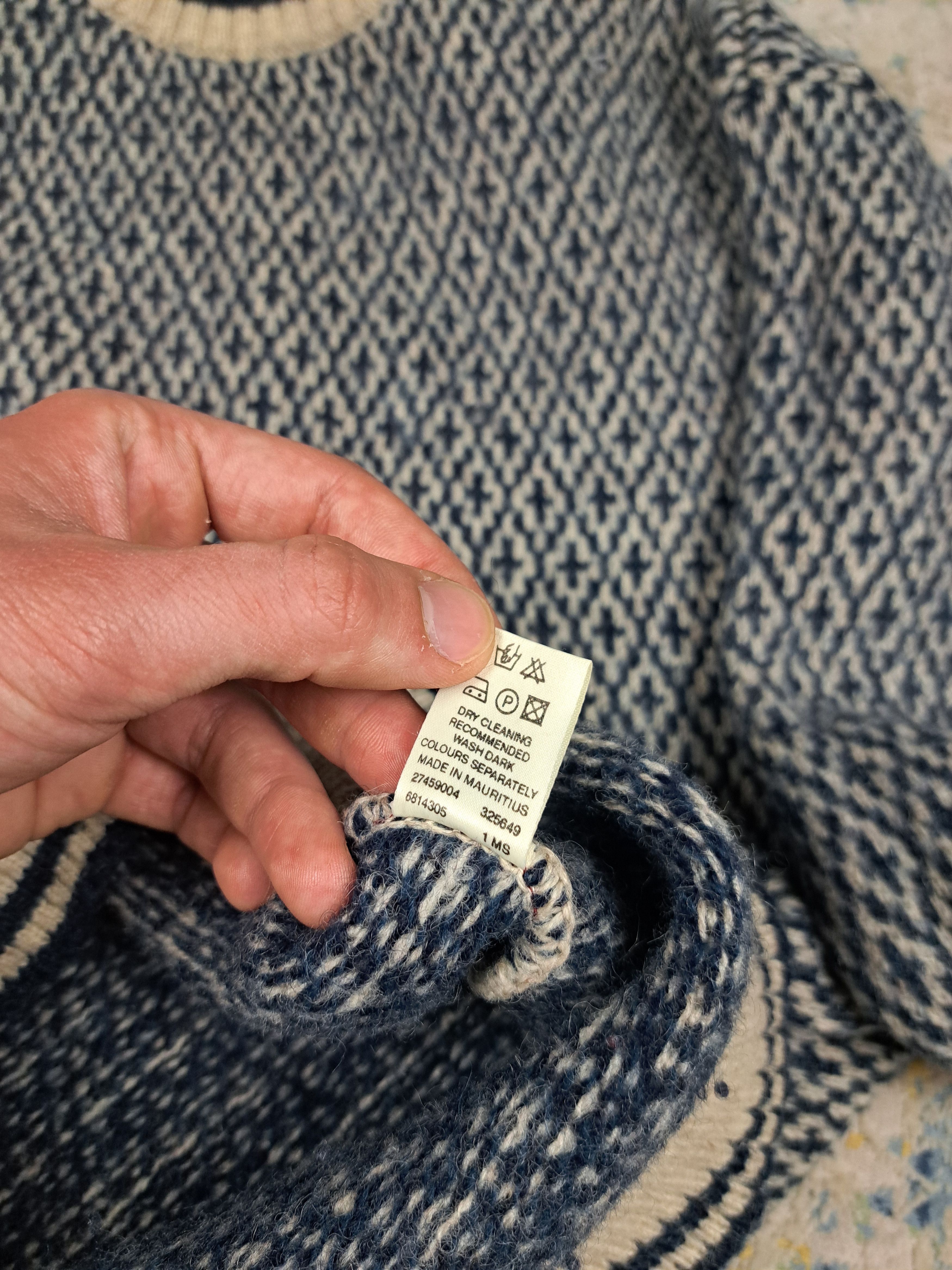 Aran Isles Knitwear Burton Menswear Shetland Wool Sweater Aran Heavy Knit Size US M / EU 48-50 / 2 - 5 Thumbnail