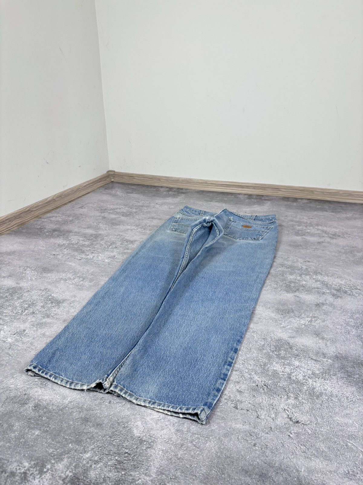 Carhartt Vintage Carhartt Faded Light Blue Denim Jeans B17 DST Size US 33 - 3 Thumbnail