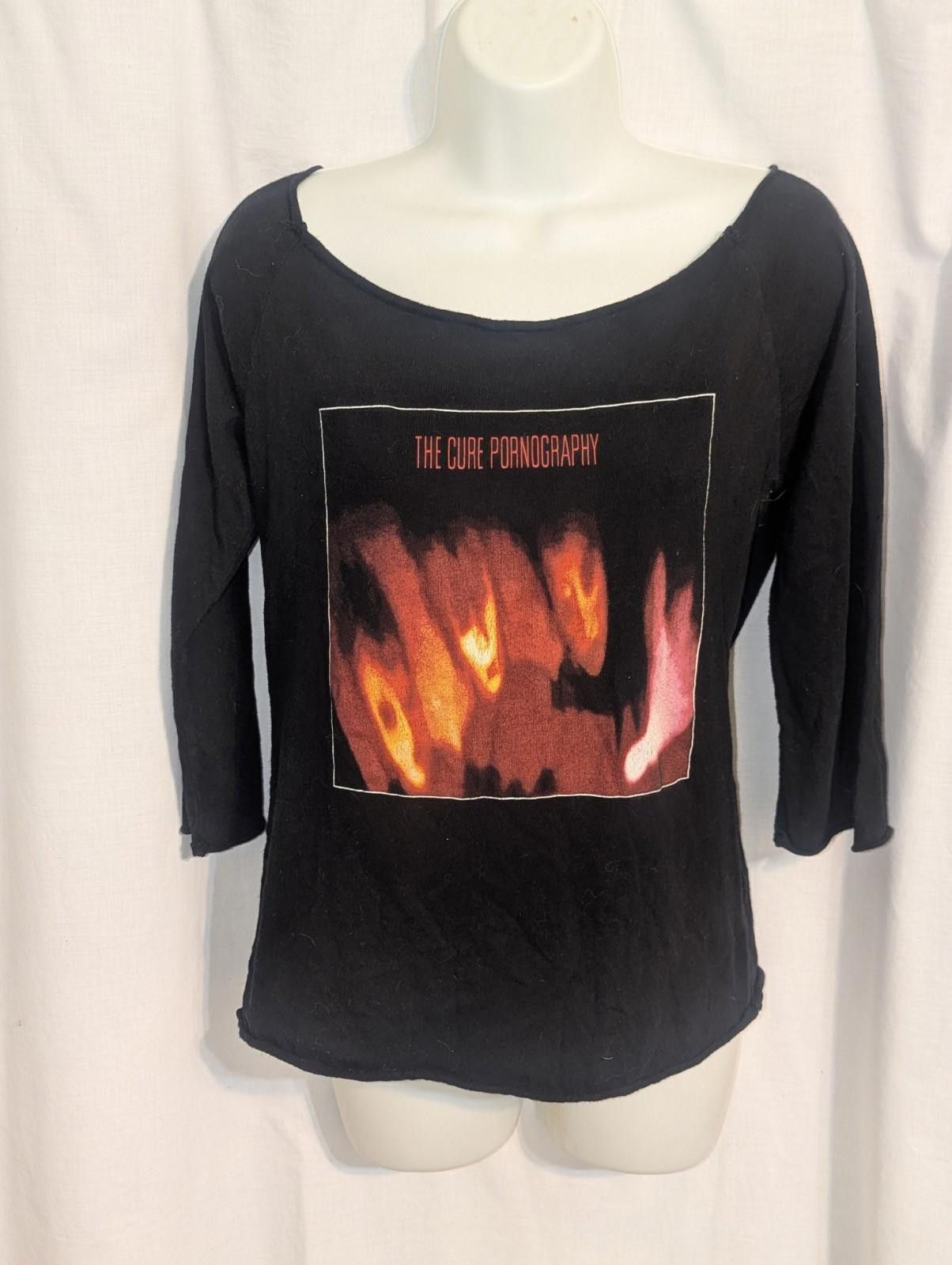 Designer Vintage 90s Cinder Block The Cure Pornography Woman's Tee Size L / US 10 / IT 46 - 1 Thumbnail