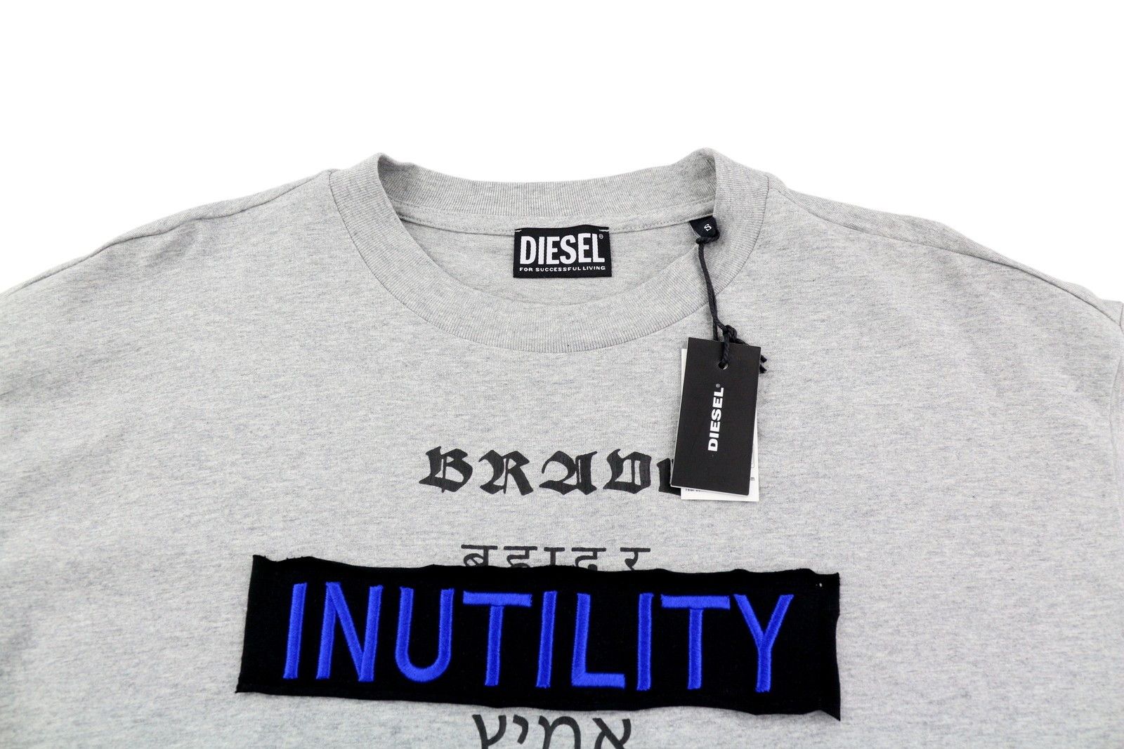 Diesel T-BALM-B2 M Grey Melange Patterned T-Shirt 84103 Size US M / EU 48-50 / 2 - 4 Thumbnail
