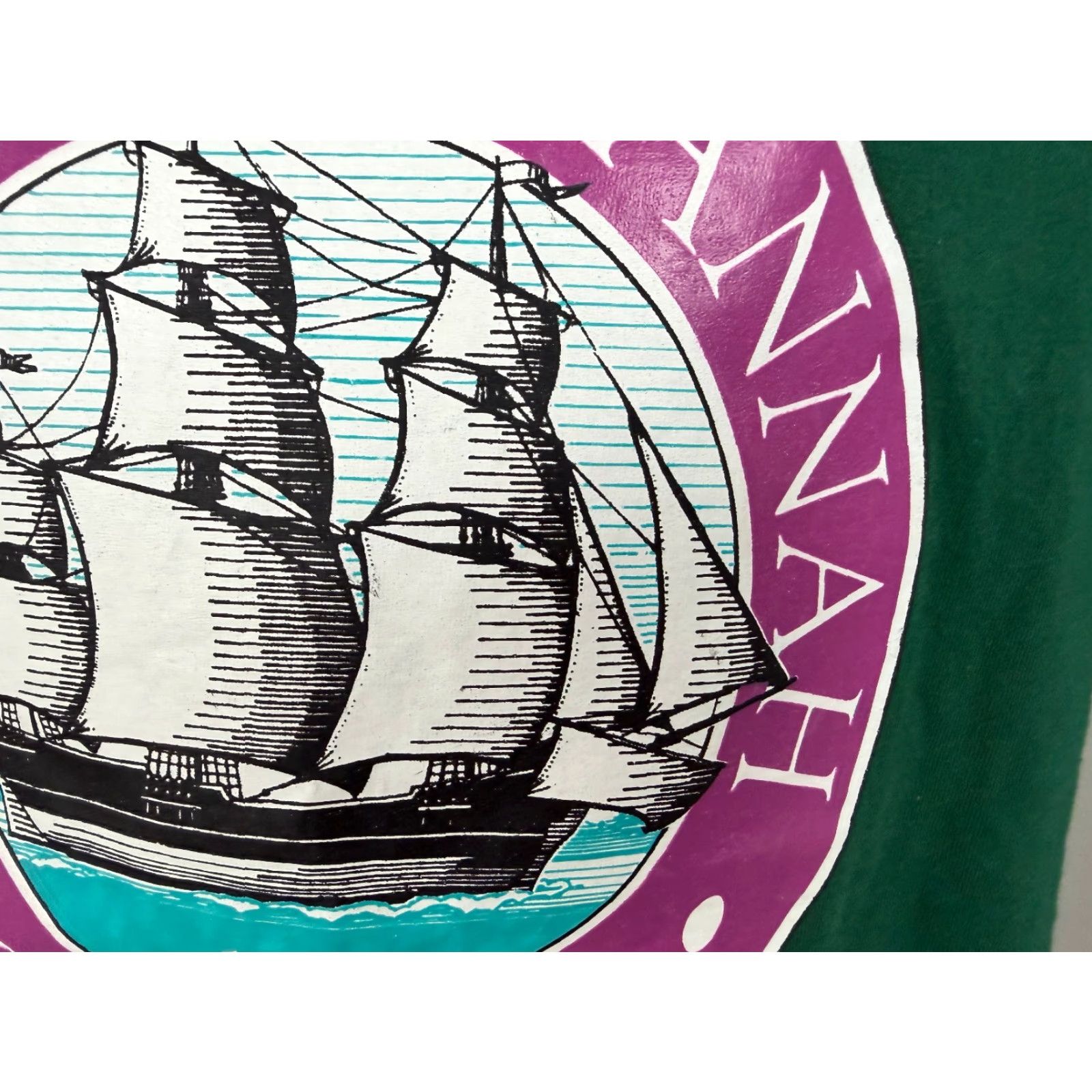 Hanes Vintage Hanes Savannah Georgia T-Shirt Adult Medium Green 90s Crew Neck Short Sleeve Graphic Print USA Men’s T-Shirt Size US M / EU 48-50 / 2 - 6 Thumbnail