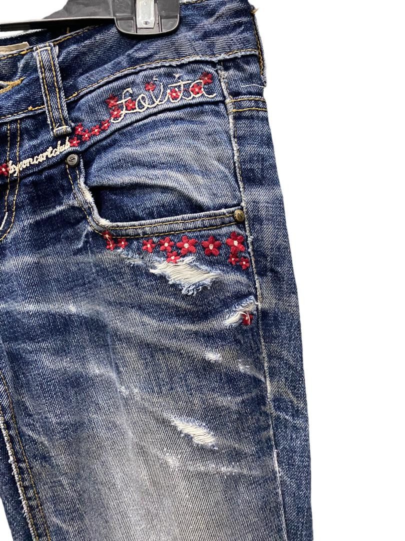 Japanese Brand 💥BEST OFFER 💥VINTAGE LOLITA BY CONCERT CLUB BOOTCUT DENIM Size 30" / US 8 / IT 44 - 4 Thumbnail