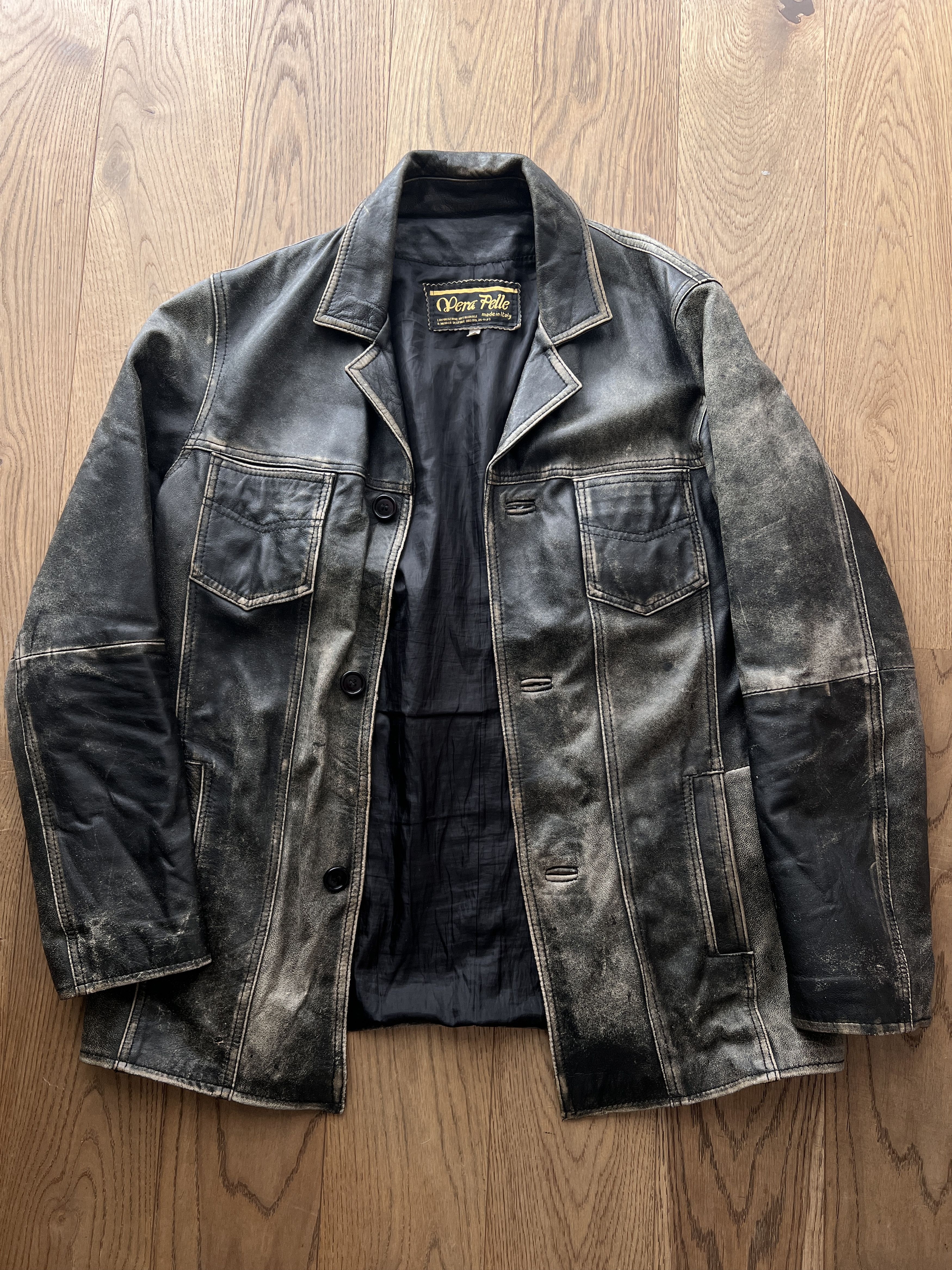 If Six Was Nine Diesel style true faded leather Jacket washed Vintage opium Size US M / EU 48-50 / 2 - 10 Thumbnail