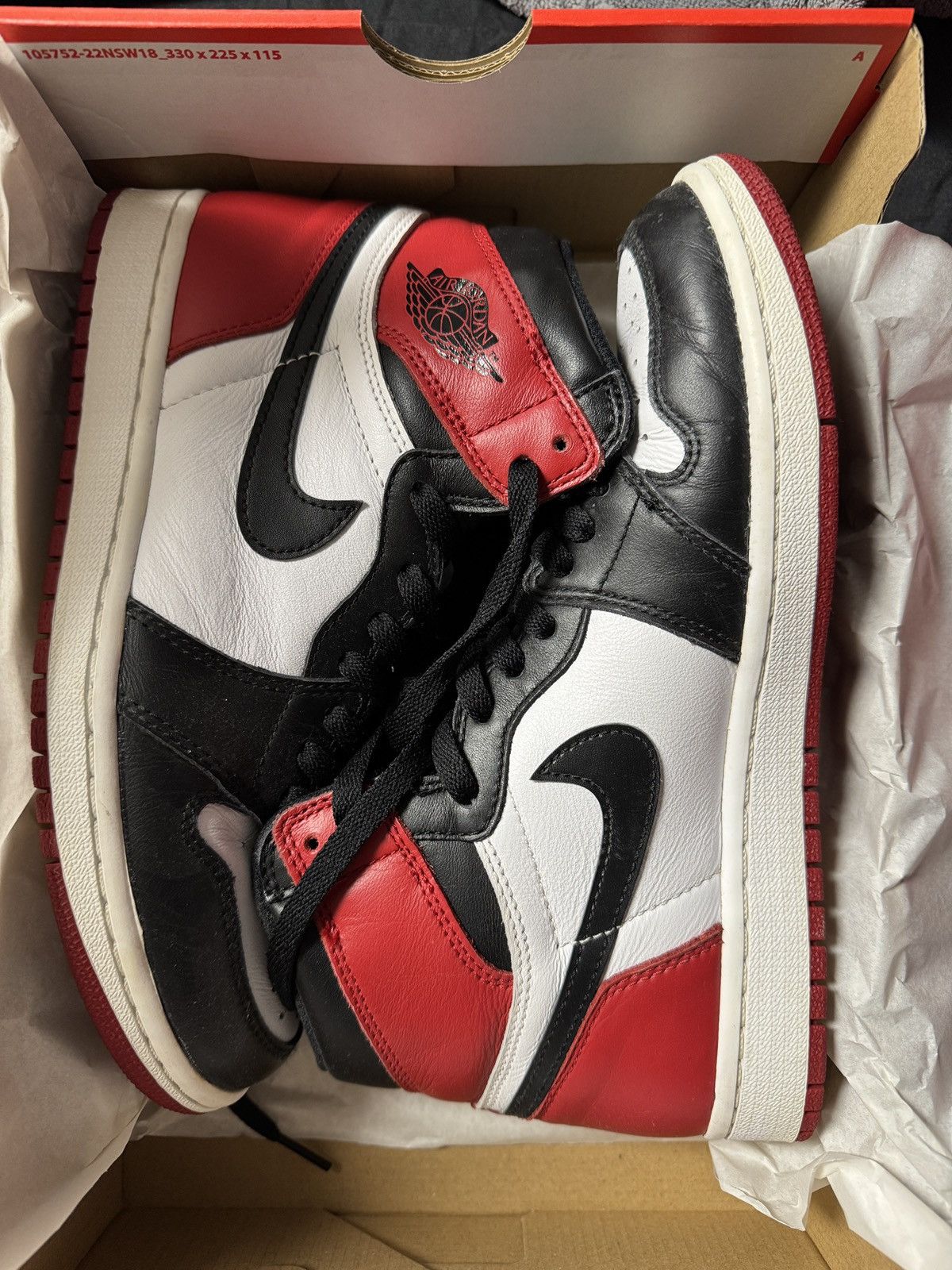 Jordan Brand Jordan 1 Black Toe Size US 7.5 / EU 40-41 - 5 Thumbnail