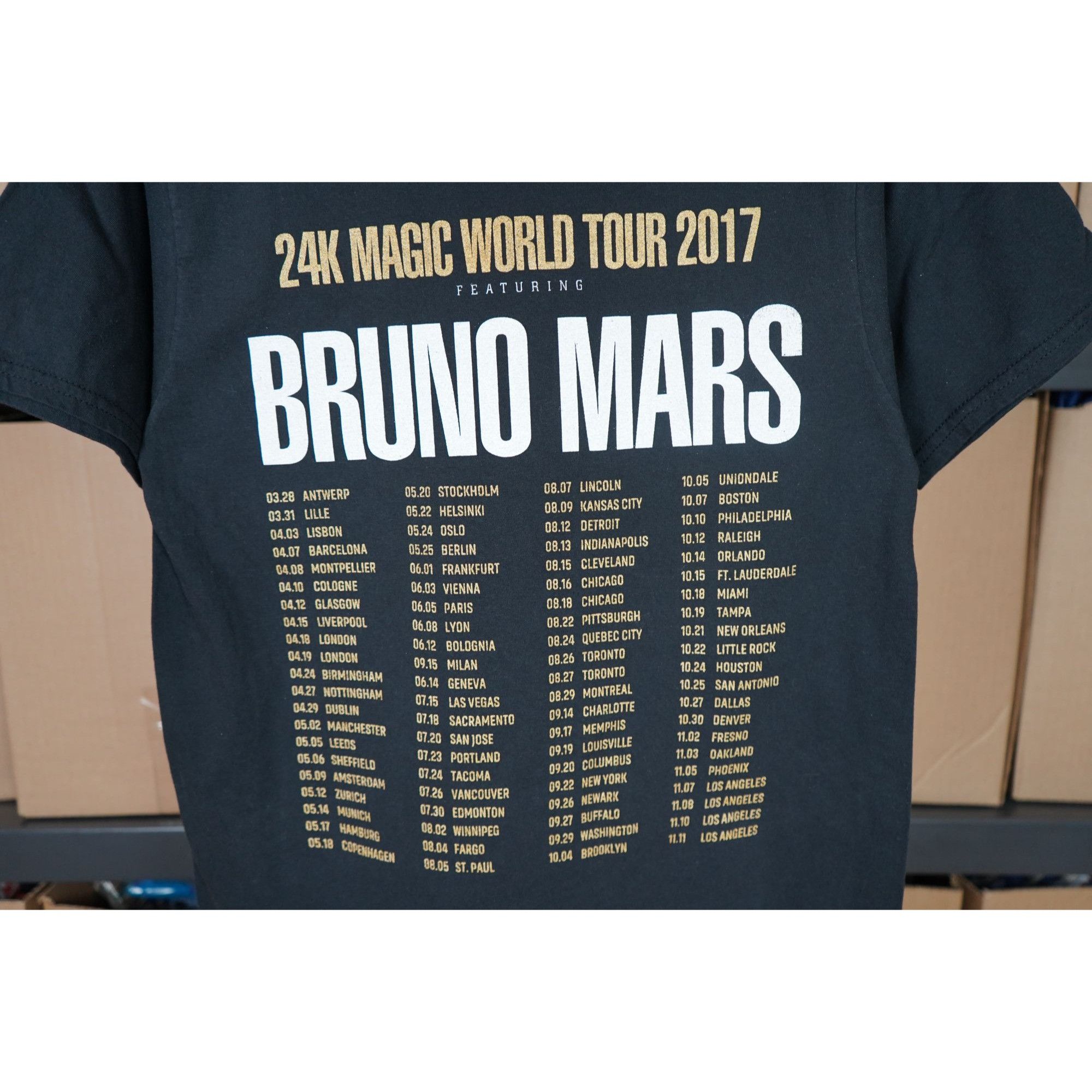 Band Tees Bruno Mars 24k Magic World Tour Tee Men's S #446 Size US S / EU 44-46 / 1 - 4 Thumbnail