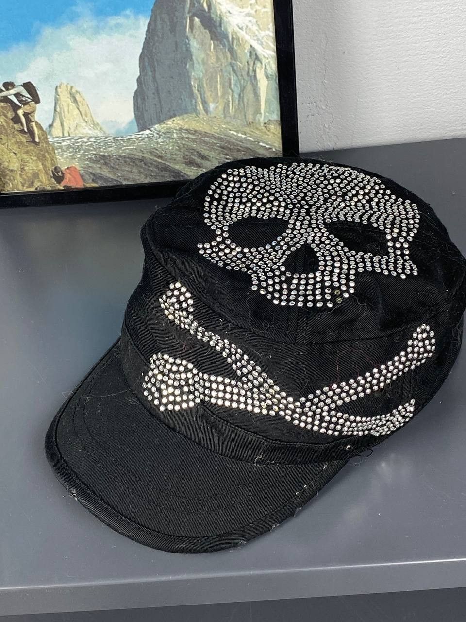 Japanese Brand Undercover Style Scull Pillbox Hat Cap Rhinestone Size ONE SIZE - 1 Thumbnail