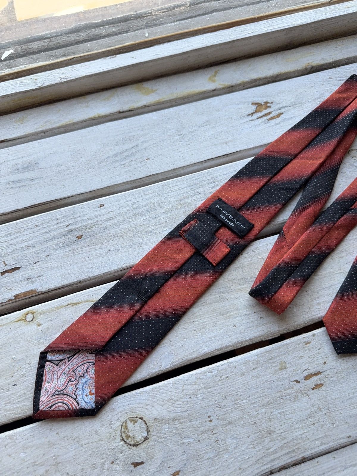 Mercedes-Benz Maybach Designer Tie – Luxury Striped Menswear Accessory Size ONE SIZE - 8 Thumbnail