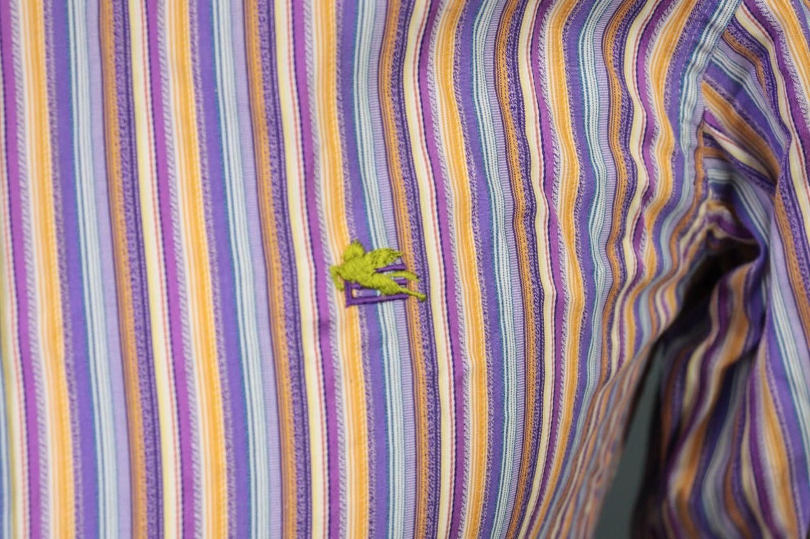 Etro Etro Multicolor Stripe Long Sleeve Button Down Shirt Size 39 Size US M / EU 48-50 / 2 - 3 Thumbnail