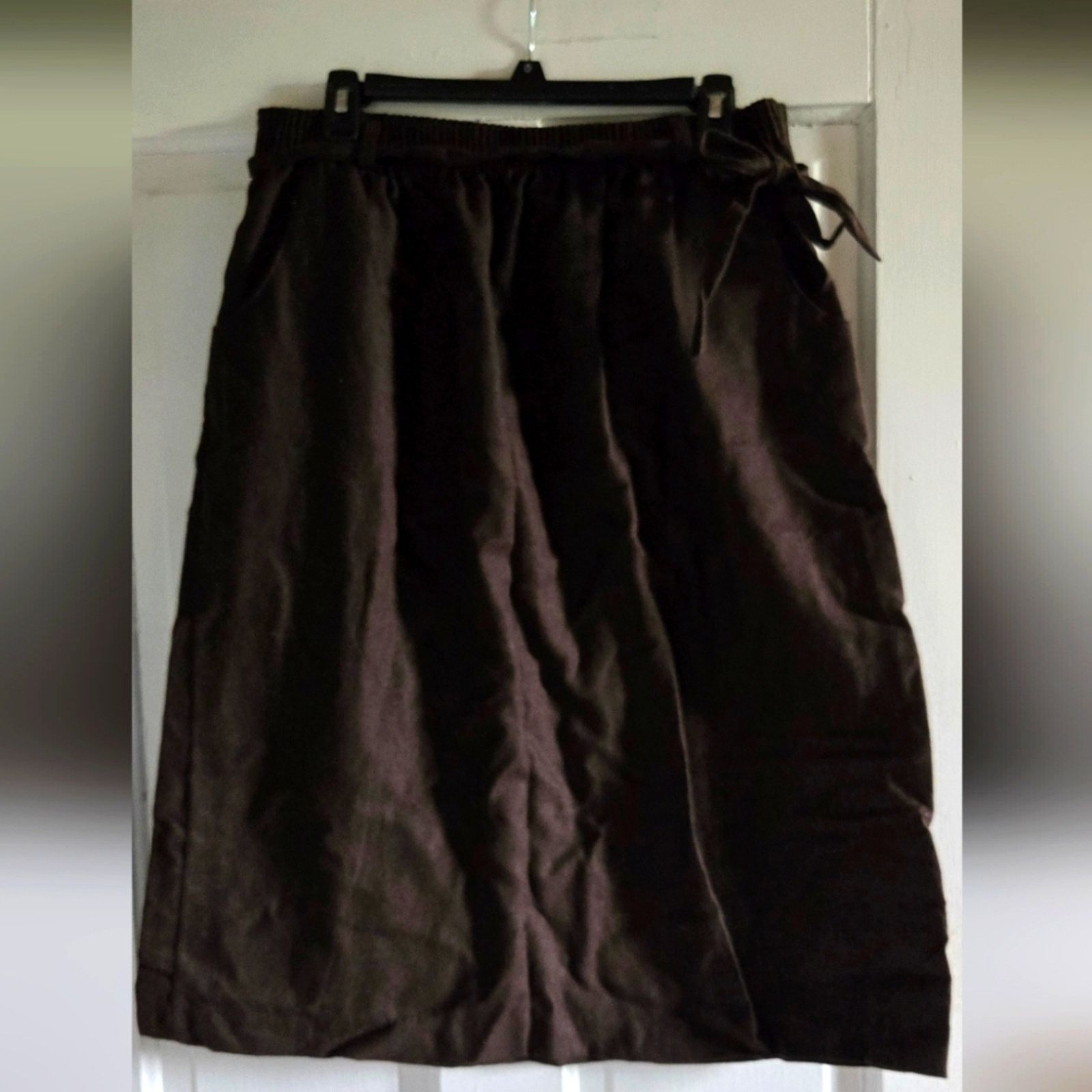 Other Vintage wool blend skirt with tie, NEW WITH TAGS! Size 34" / US 12 / IT 48 - 1 Thumbnail
