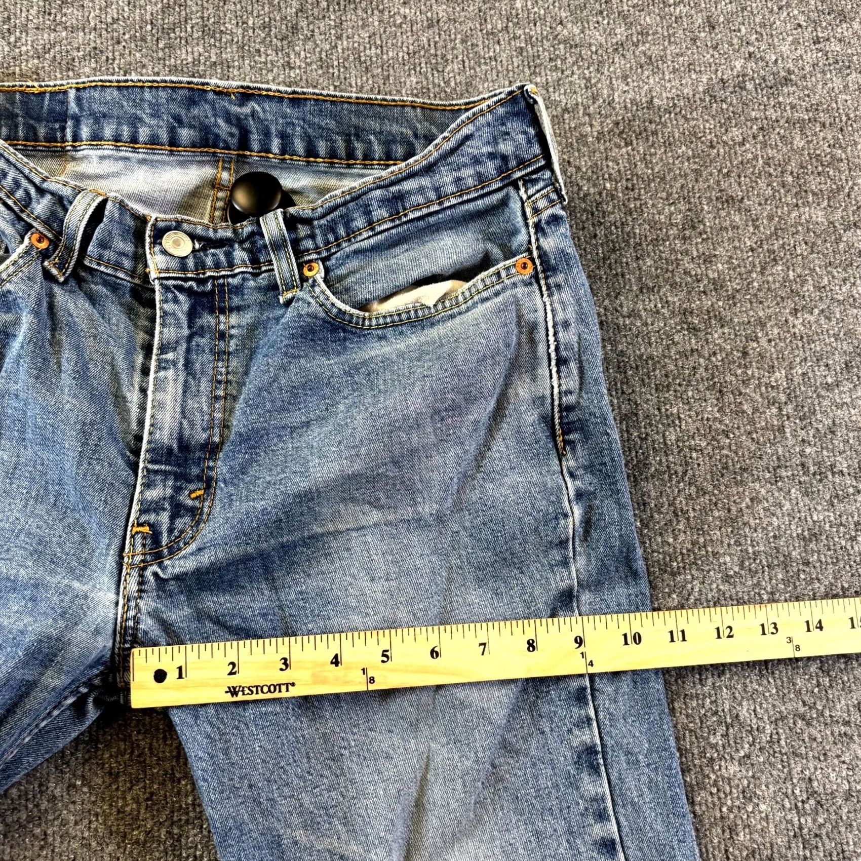 Levi's Levi's 514 Jeans Mens 33x32 Blue Denim 5-Pocket Stretch Casual Straight Regular Modern Size US 33 - 5 Thumbnail