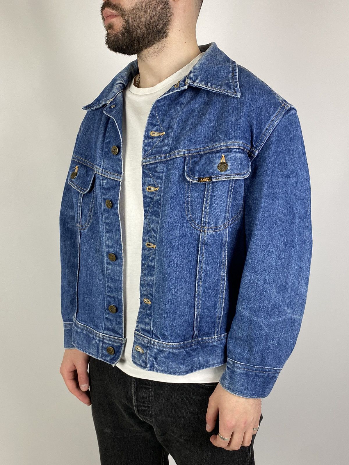 Lee 1970s Vintage Lee Riders Sanforized Washed Boxy Denim Jacket Size US M / EU 48-50 / 2 - 2 Thumbnail