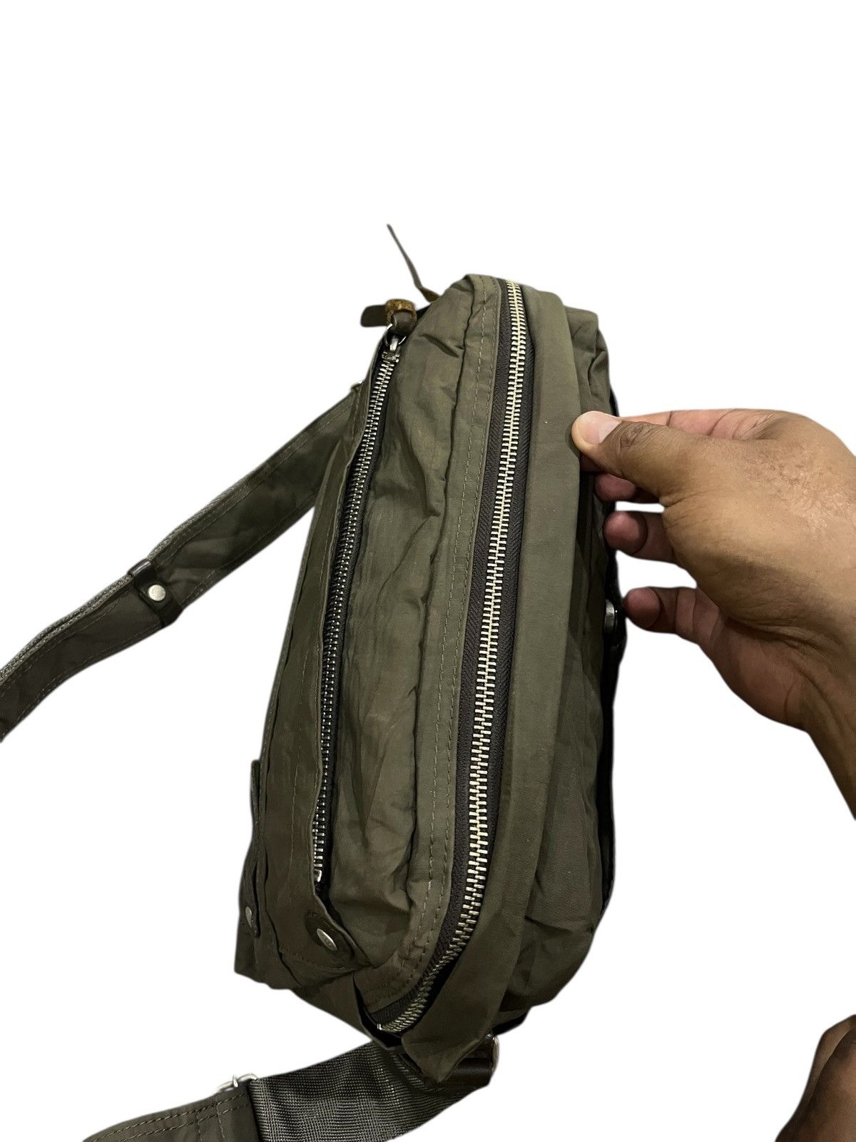 Yohji Yamamoto Y’SACCS YOHJI YAMAMOTO NYLON LEATHER CROSS BODY BAG Size ONE SIZE - 12 Thumbnail
