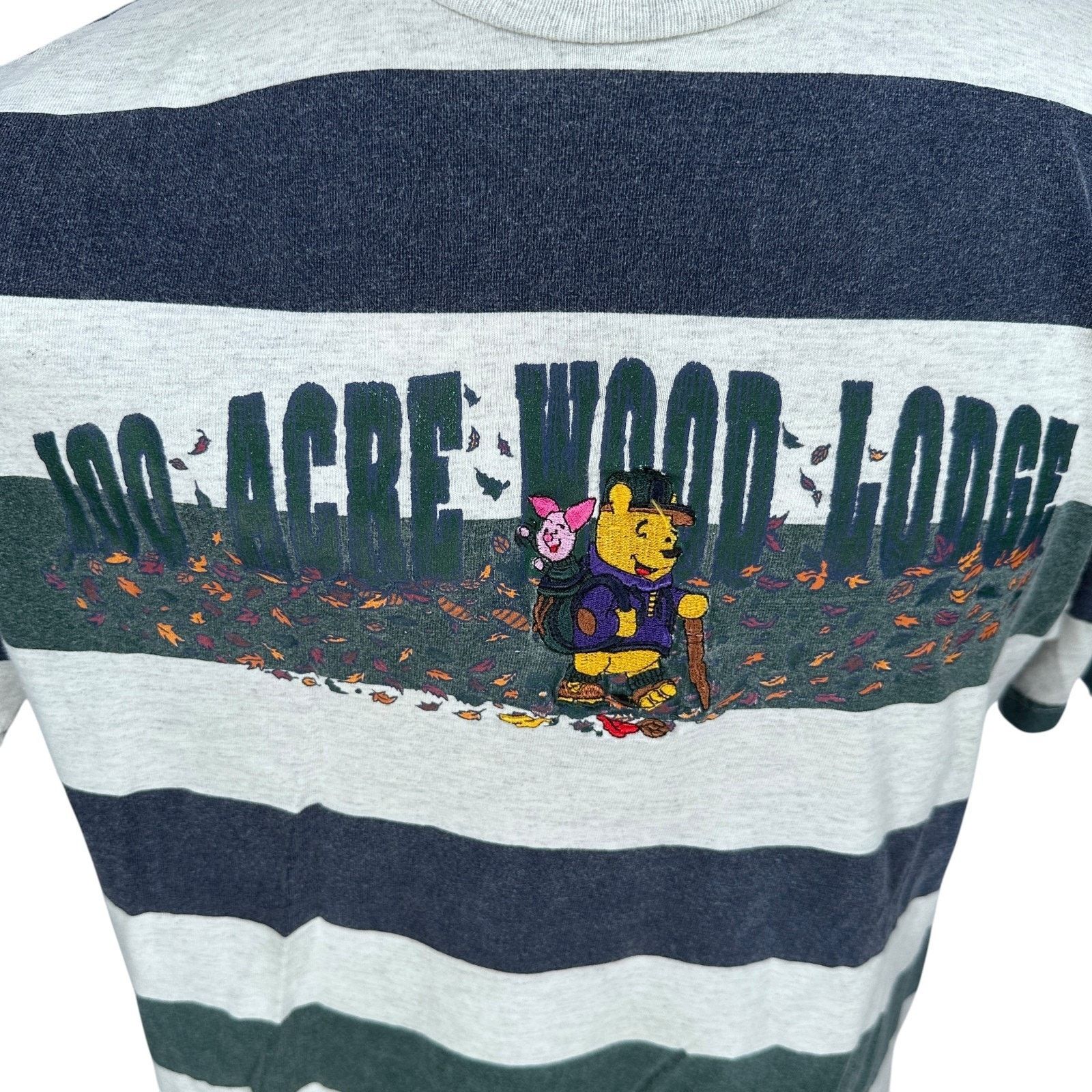 Disney Vintage Disney Pooh Piglet 100 Acre Wood T-Shirt Mens L Gray Size US L / EU 52-54 / 3 - 6 Thumbnail