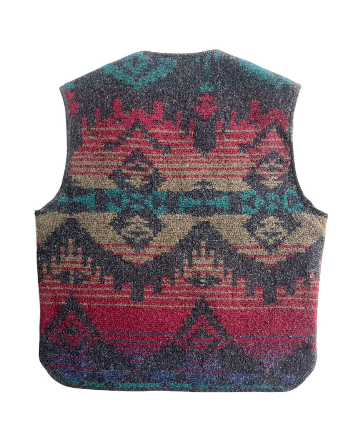Vintage 90s Woolrich Navajo Native Wool Vest Size US M / EU 48-50 / 2 - 2 Thumbnail