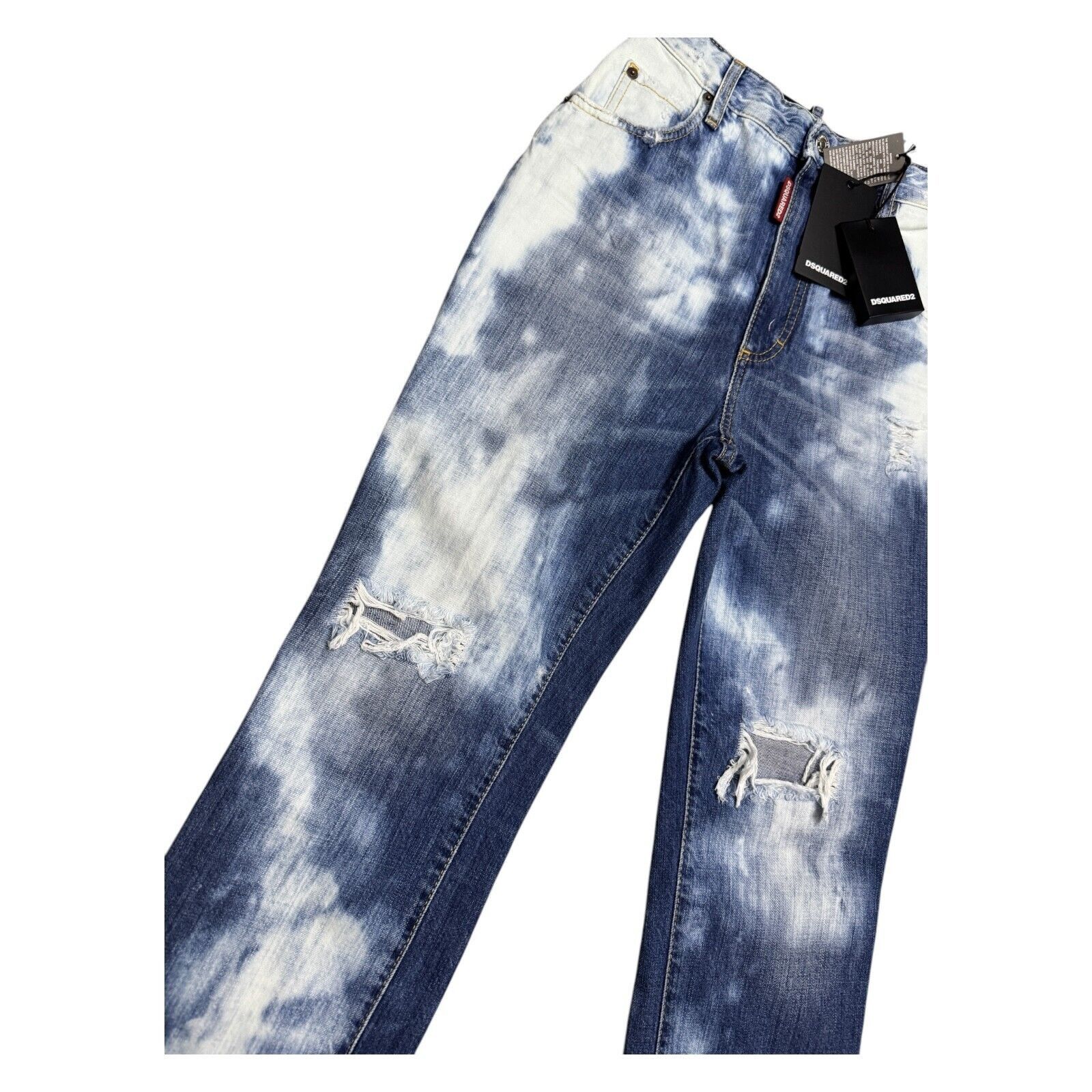 Dsquared2 DSQUARED 2 (NWT) High Waist Glam Tie Dye Denim Jeans Size 0 Size 25" / US 0 / IT 36 - 5 Thumbnail