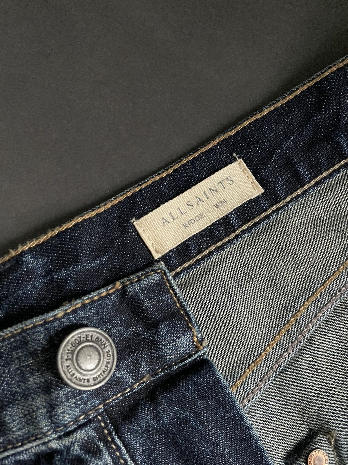 Japanese Brand Allsaints Baggy Washed Distressed Denim Faded Jeans Y2k Size US 34 / EU 50 - 10 Thumbnail