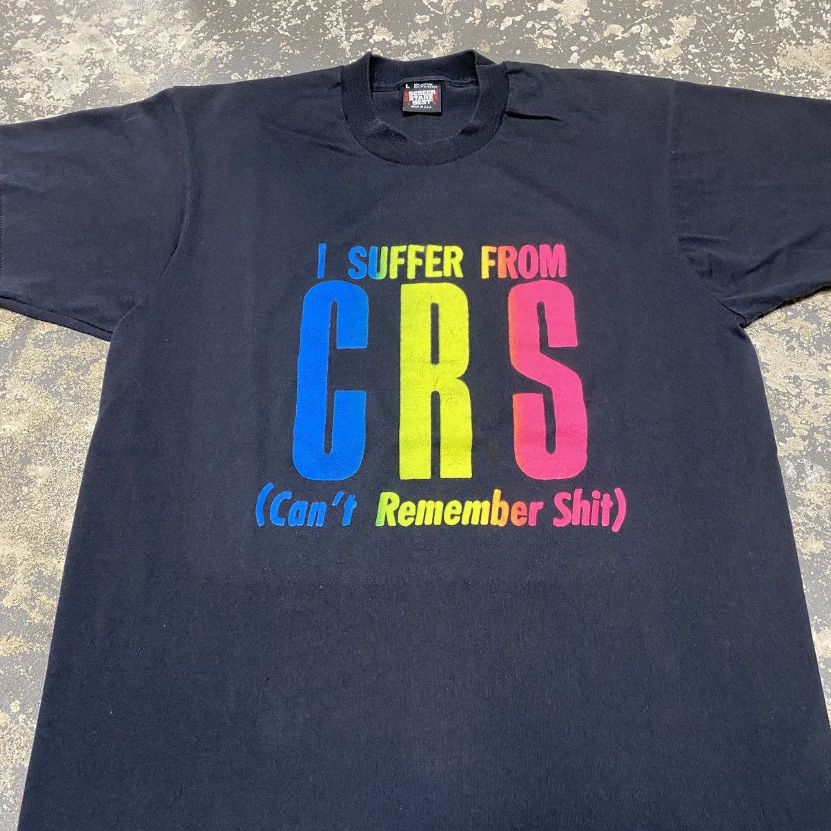 Japanese Brand × Vintage Vintage I Suffer From CRS Can’t Remember Shit Funny Tshirt Size US L / EU 52-54 / 3 - 7 Thumbnail